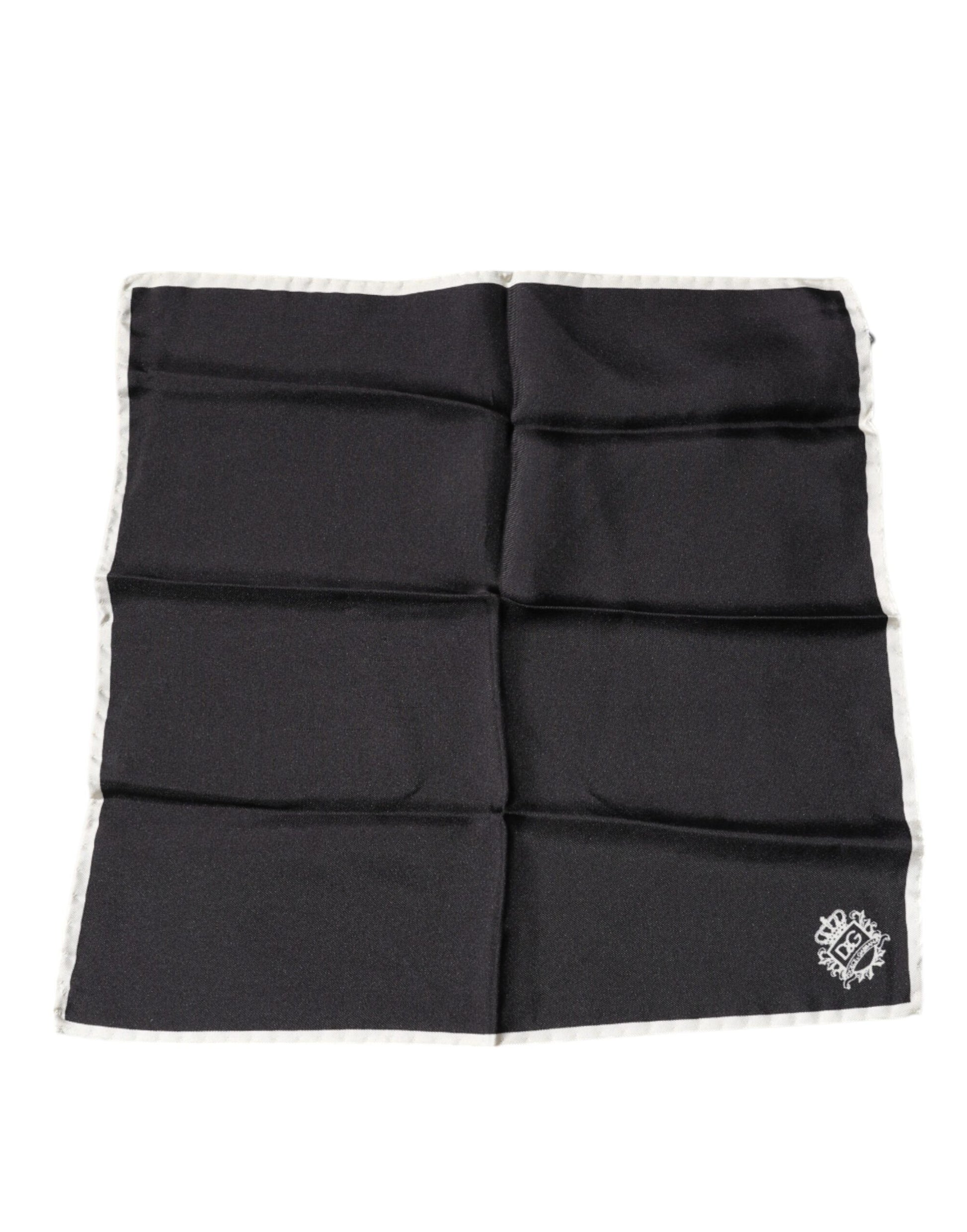 Écharpe carrée en forme de mouchoir de poche avec logo de la couronne noire.