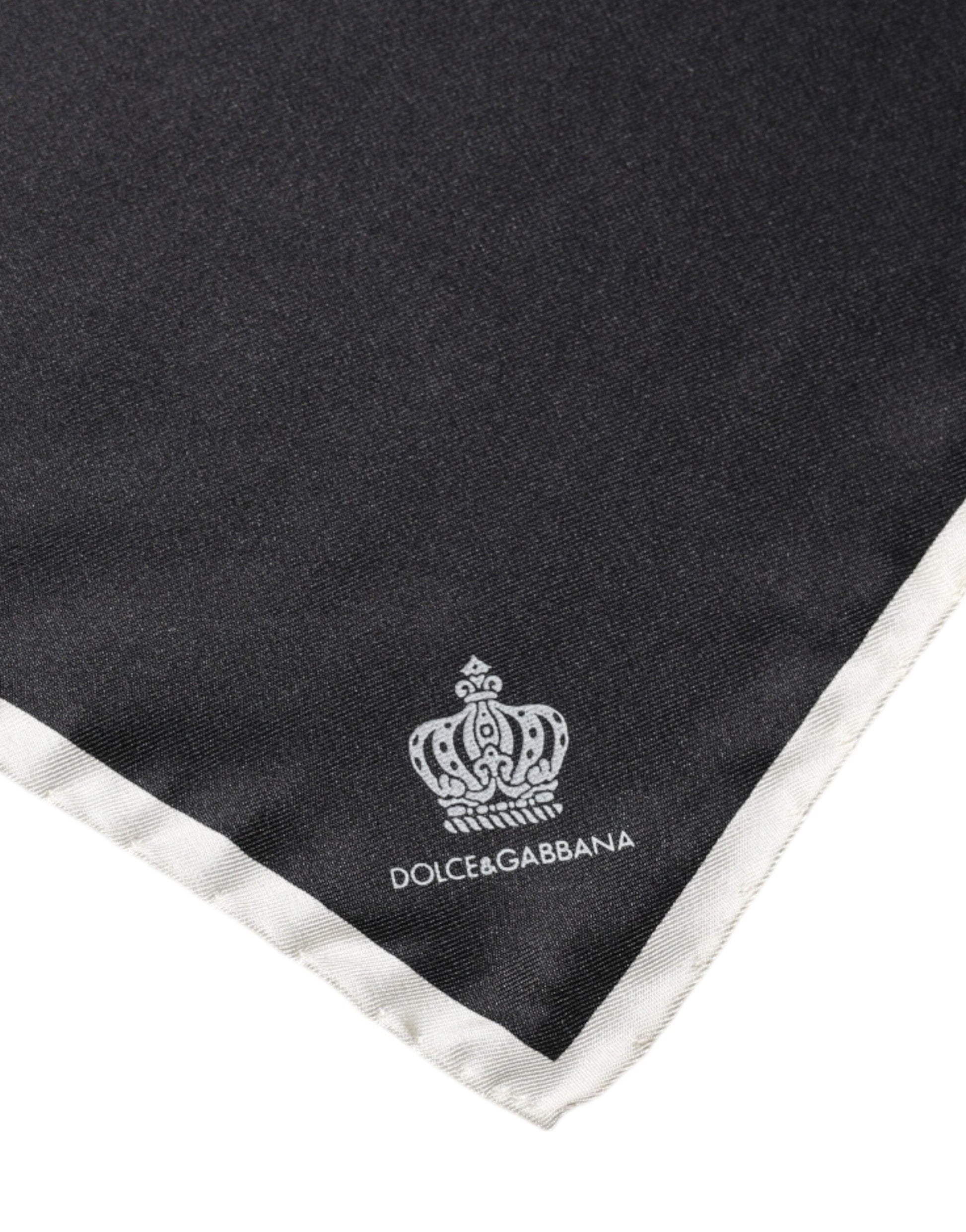 Écharpe carrée en forme de mouchoir de poche avec logo de la couronne noire.