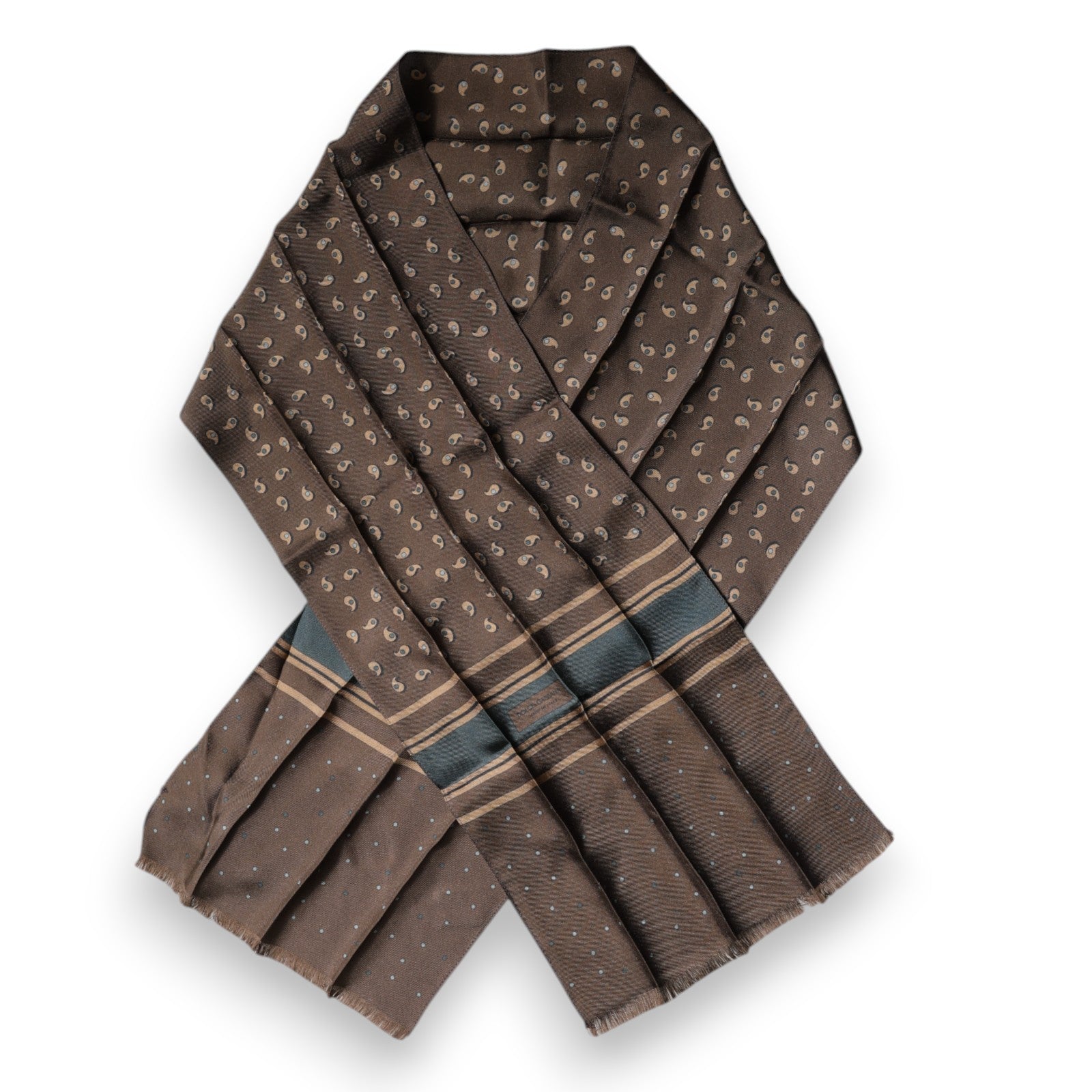 Brown Fantasy Silk Neck Wrap Shawl Scarf