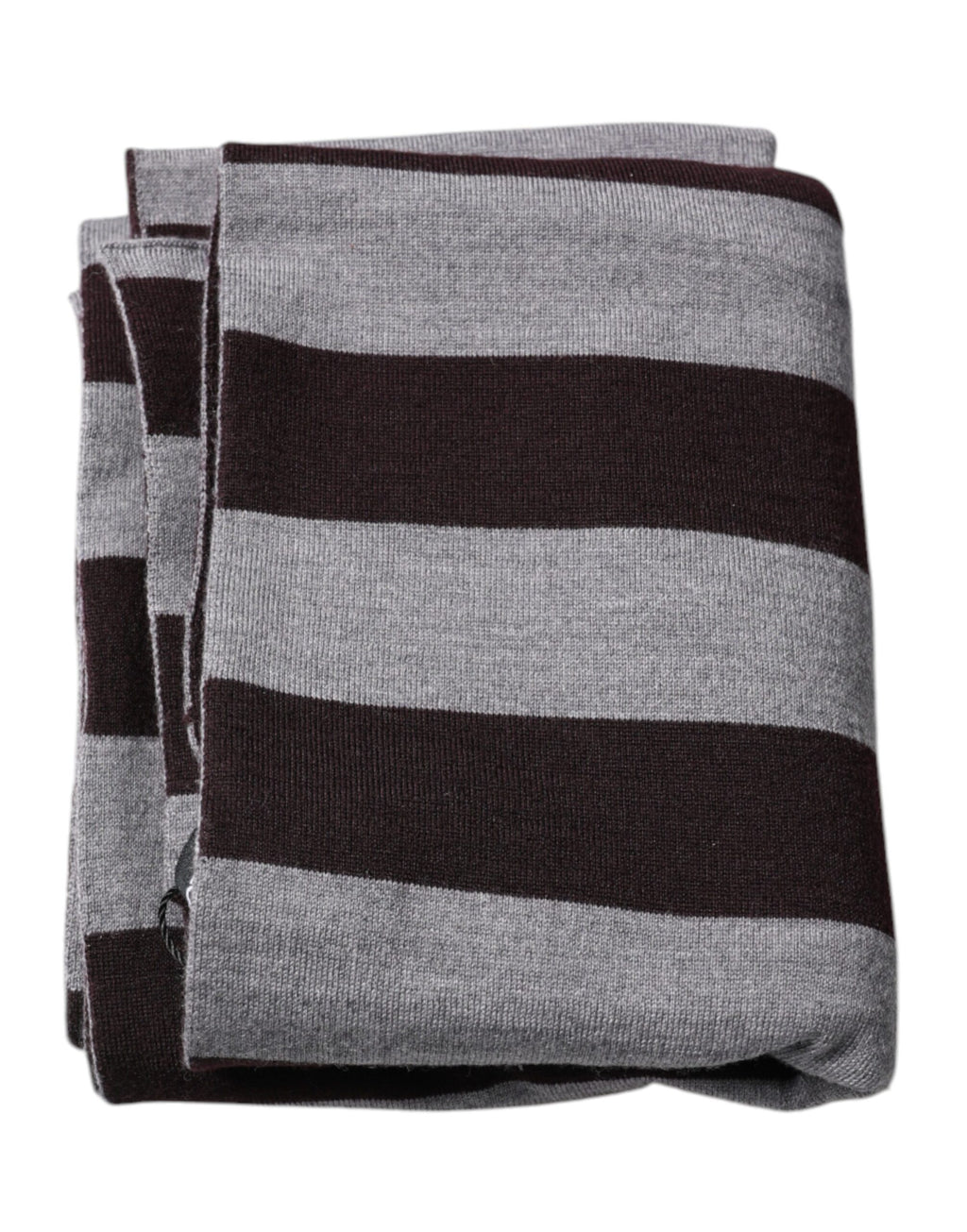 Écharpe en laine rayée noir et gris pour le cou