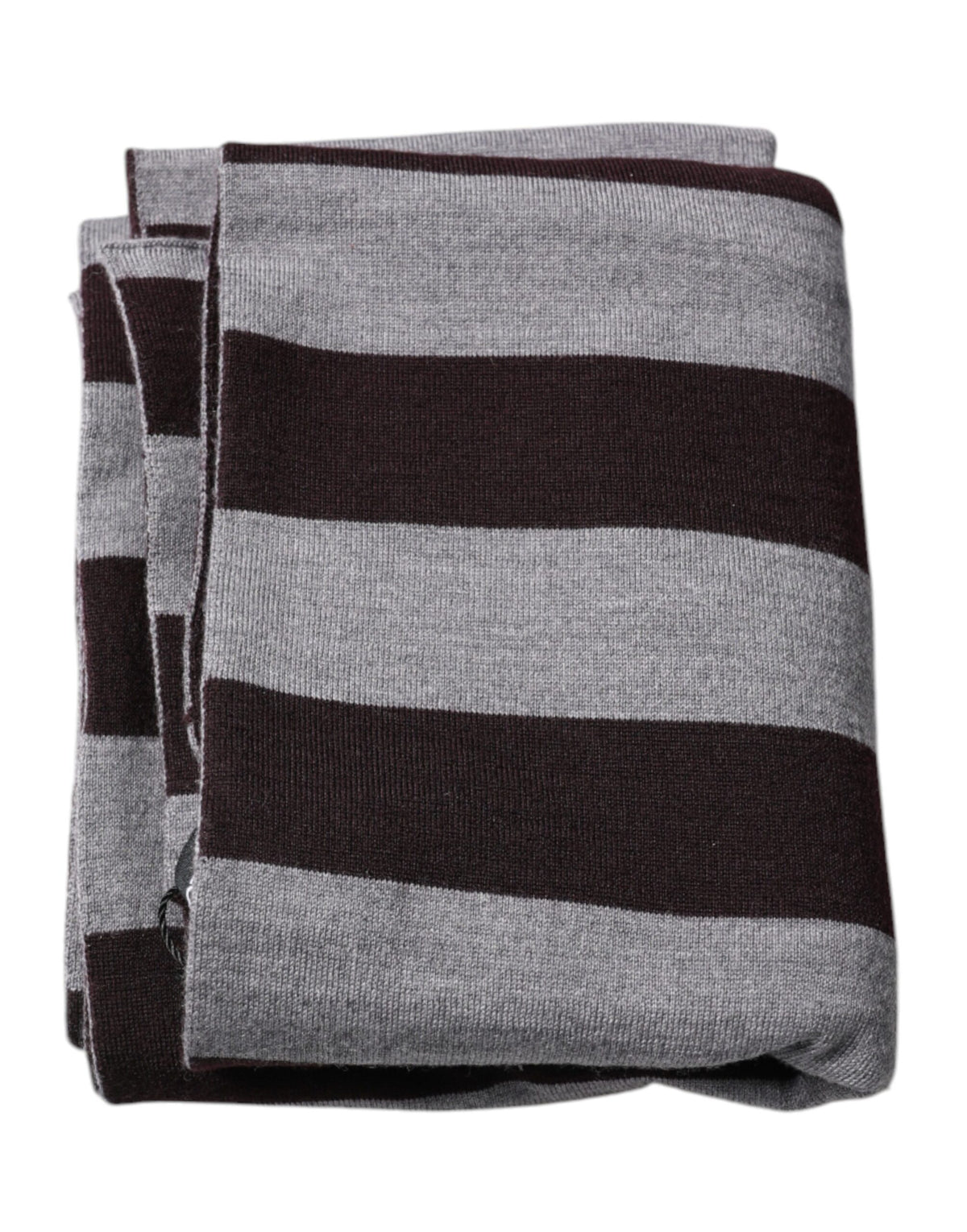 Écharpe en laine rayée noir et gris pour le cou