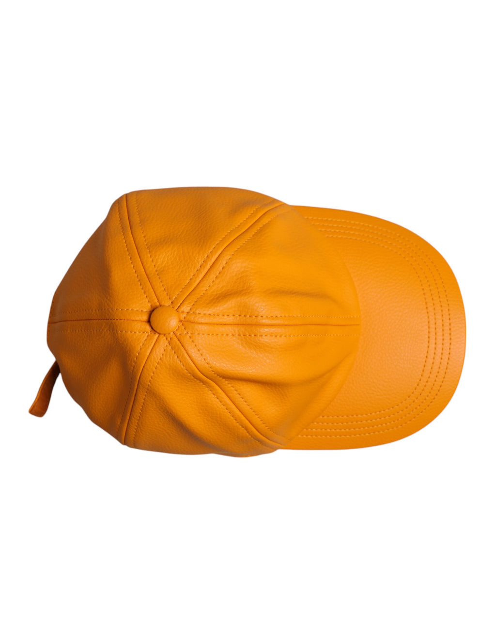 Casquette de baseball orange en coton à 6 panneaux