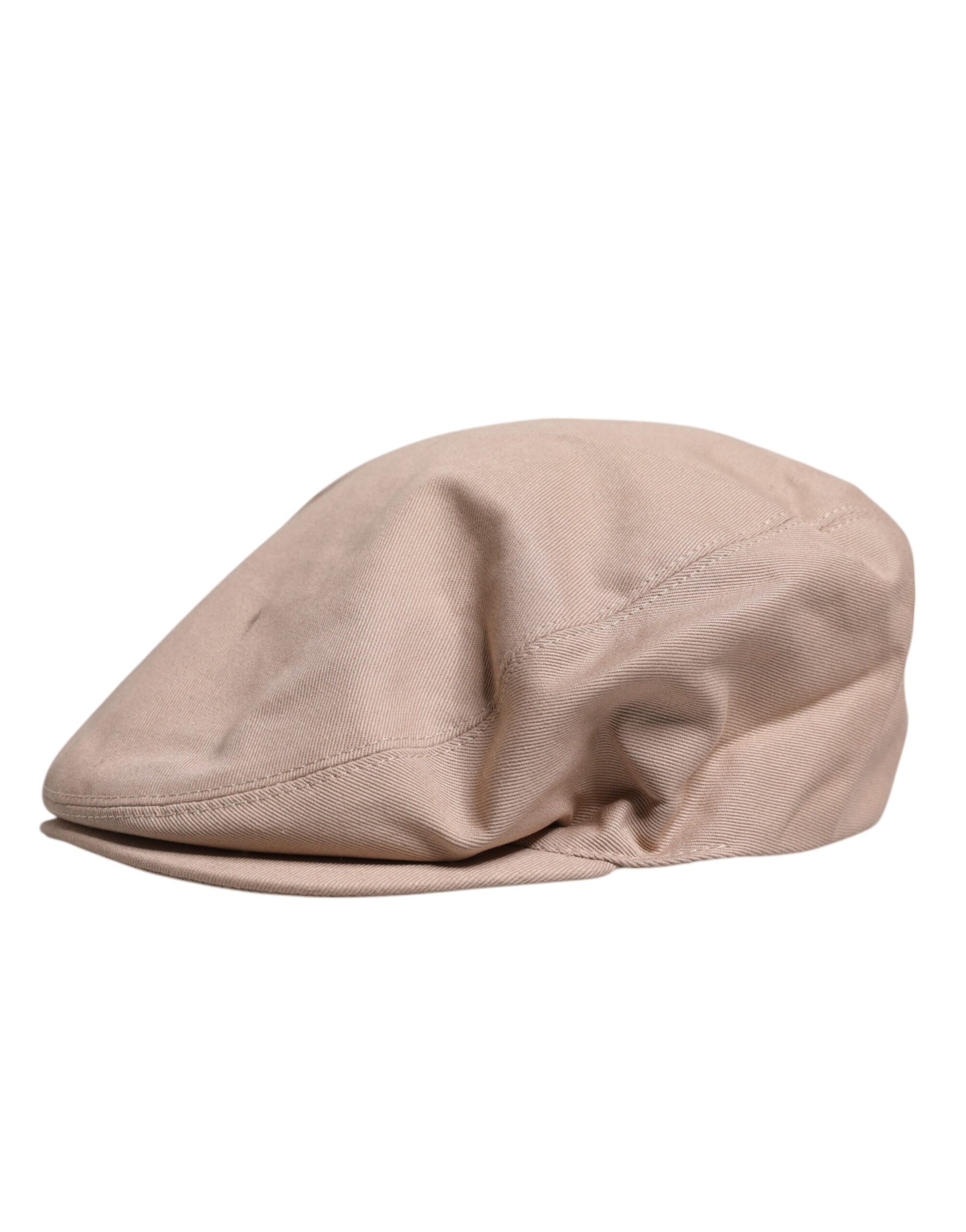 Bonninette en coton beige, chapeau de chauffeur de taxi.