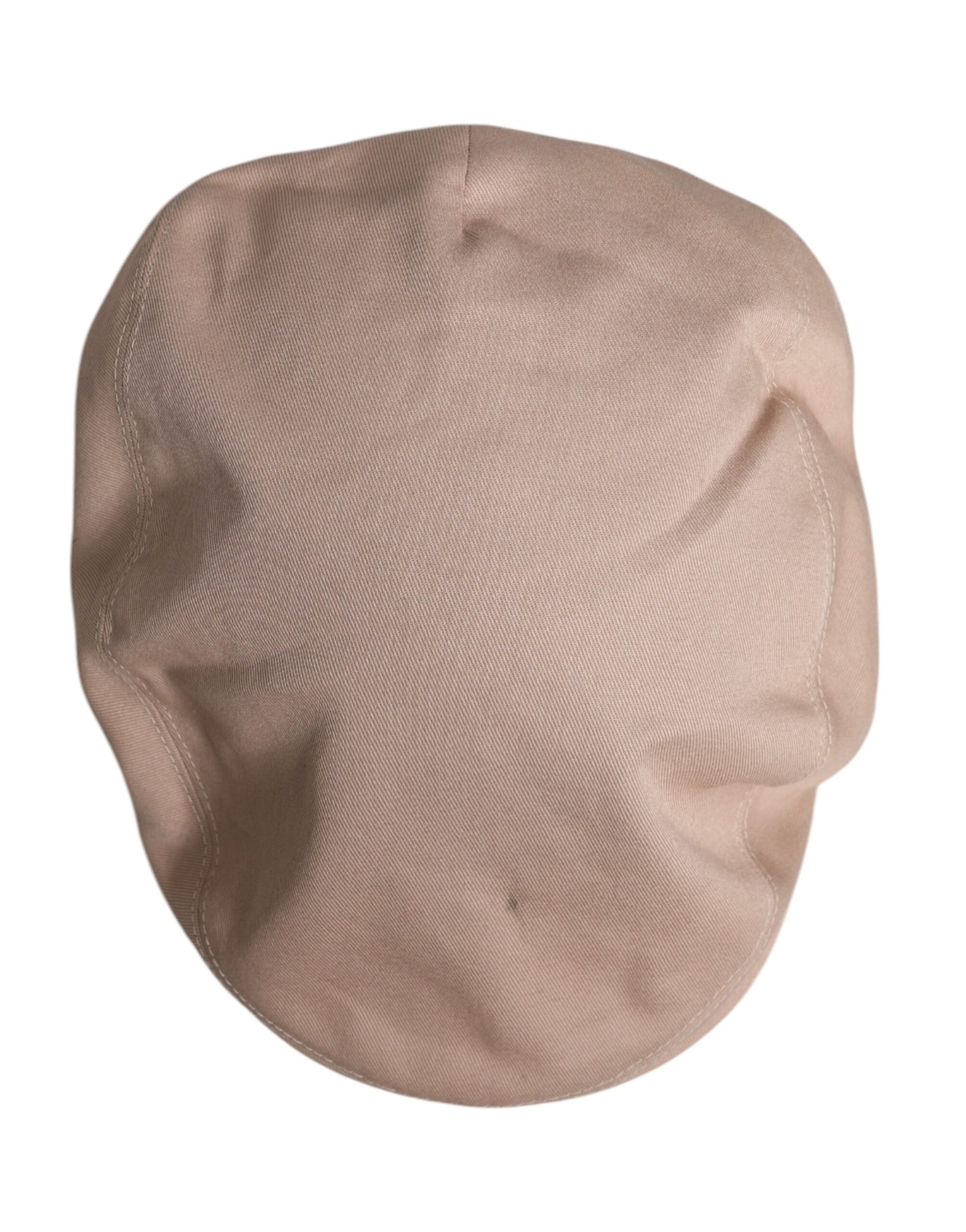 Bonninette en coton beige, chapeau de chauffeur de taxi.