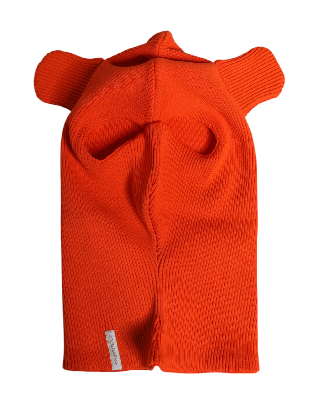 Bonnet balaclava en coton orange couvrant toute la tête