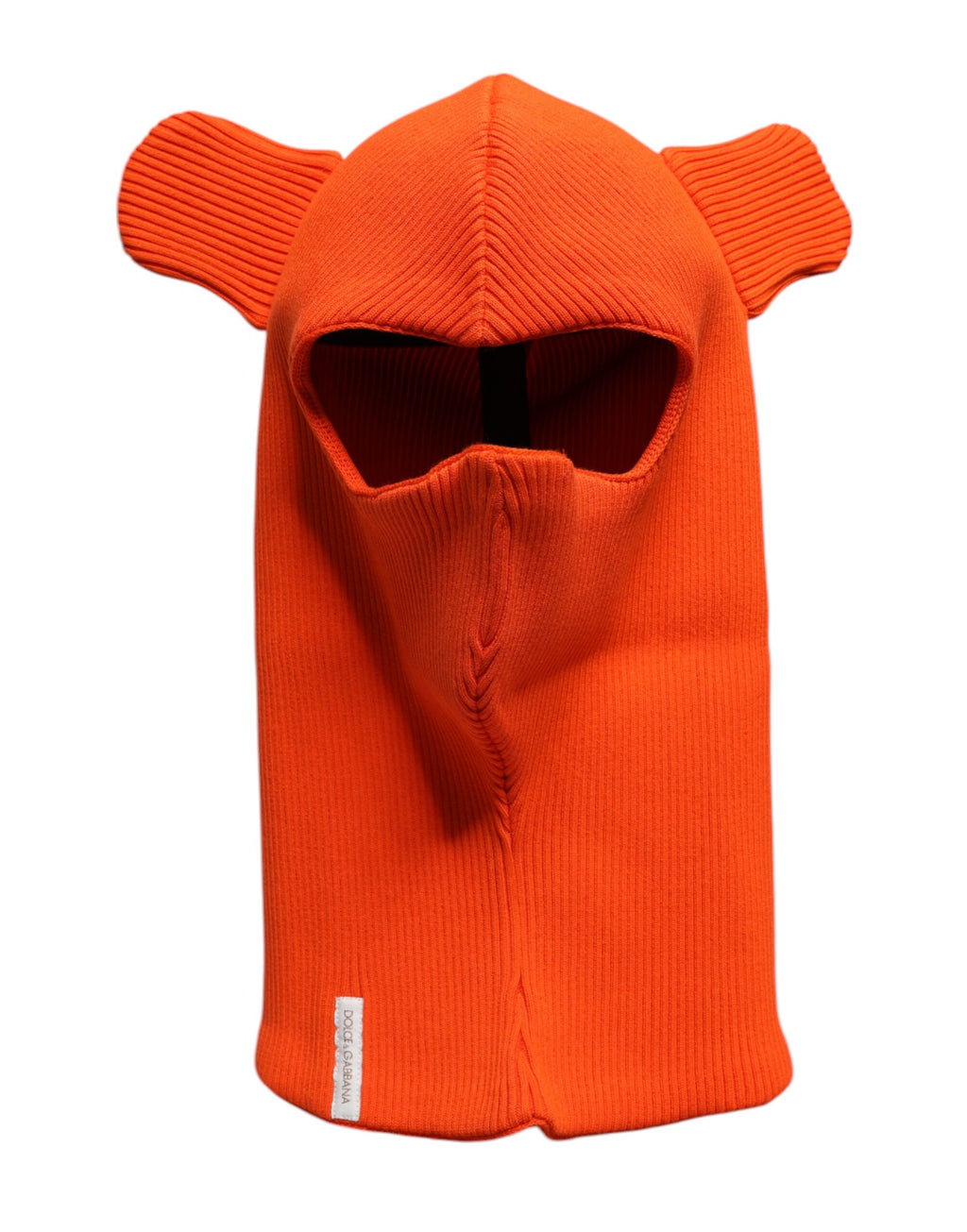 Bonnet balaclava en coton orange couvrant toute la tête