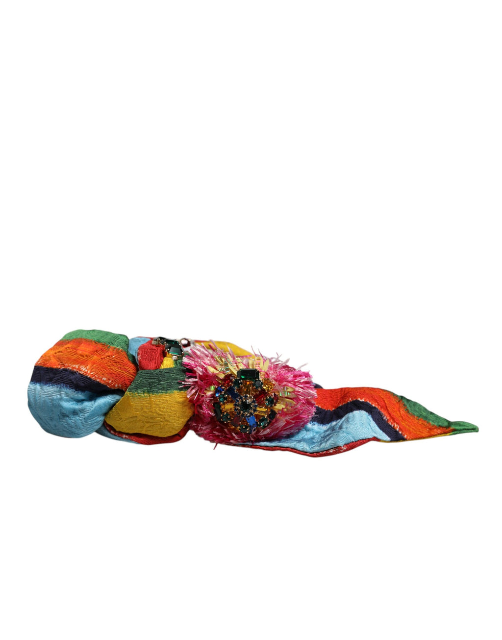 Diadème multicolore à fleurs et cristaux