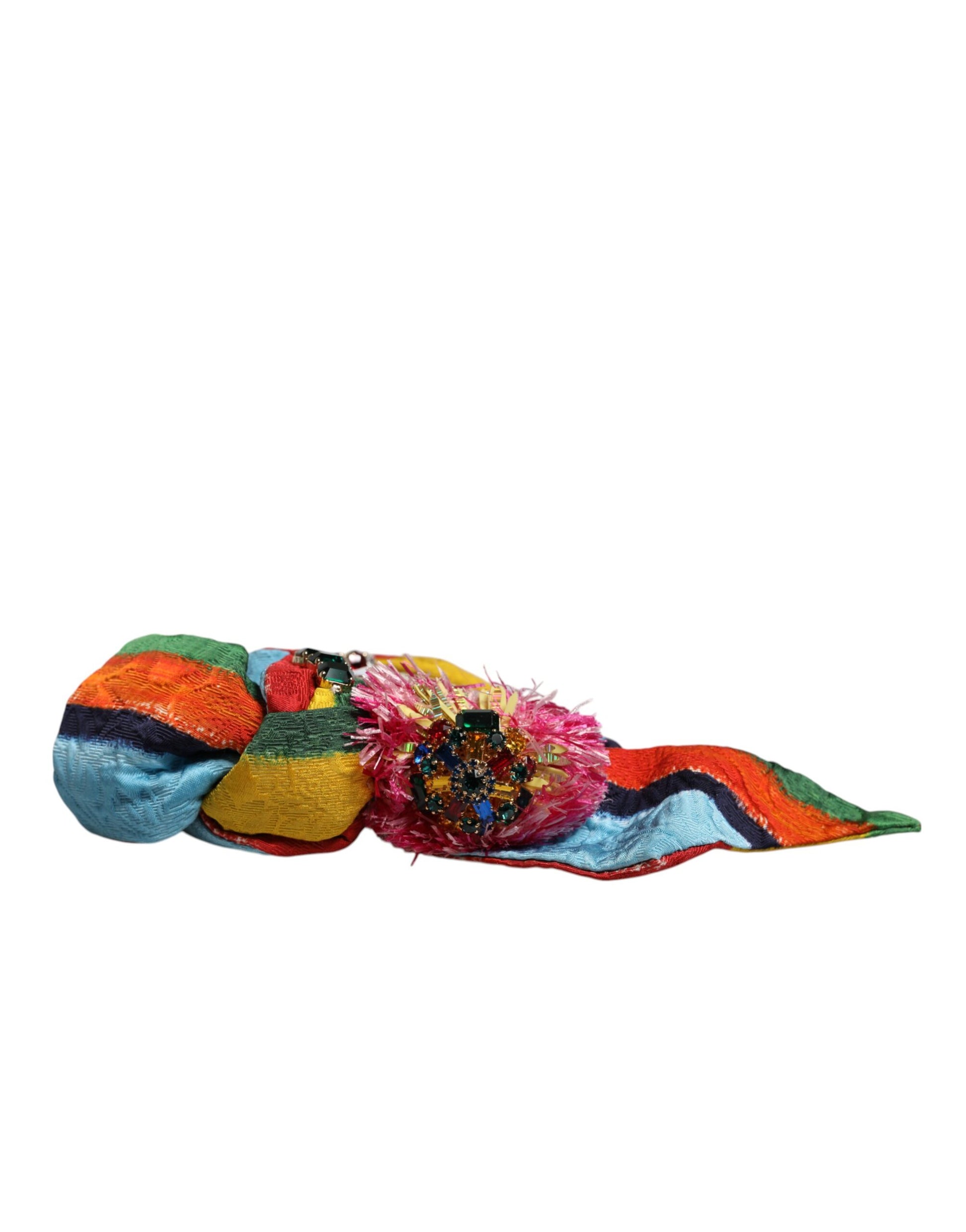 Diadème multicolore à fleurs et cristaux