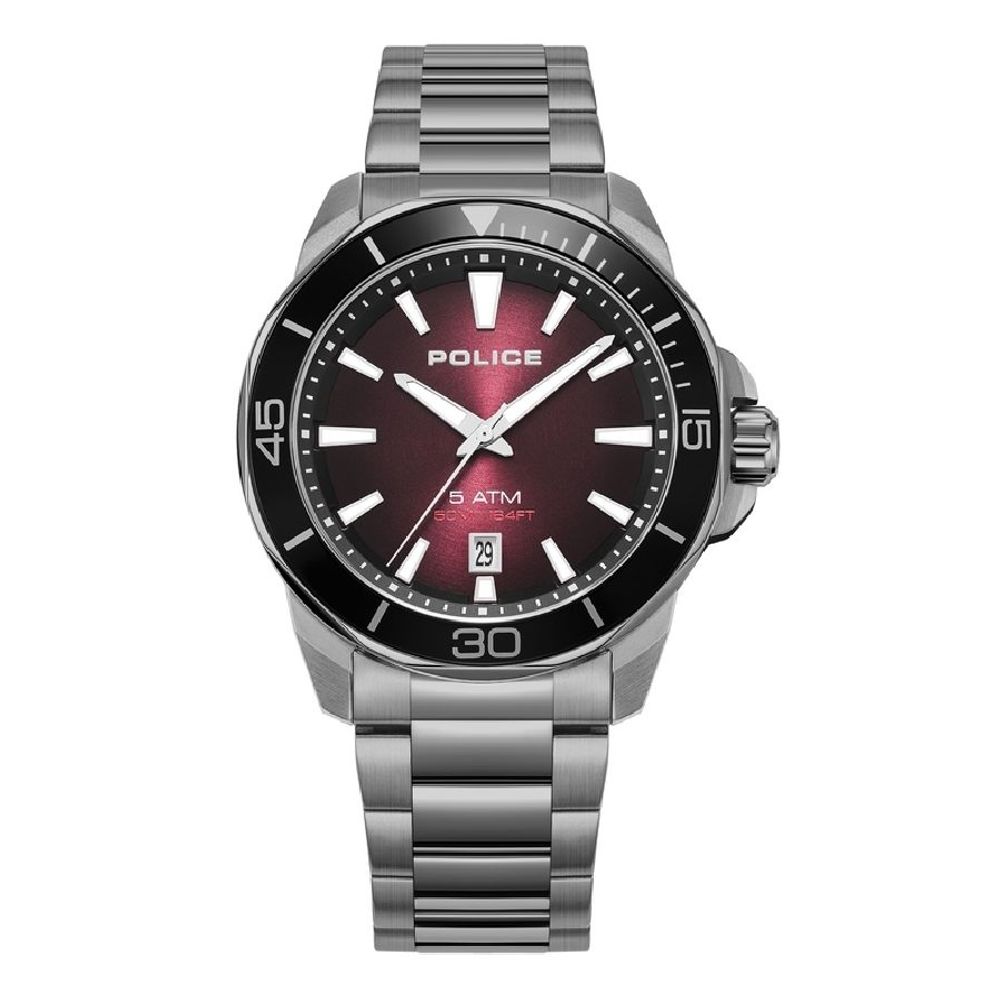 Gray Stainless Steel Dress Watch