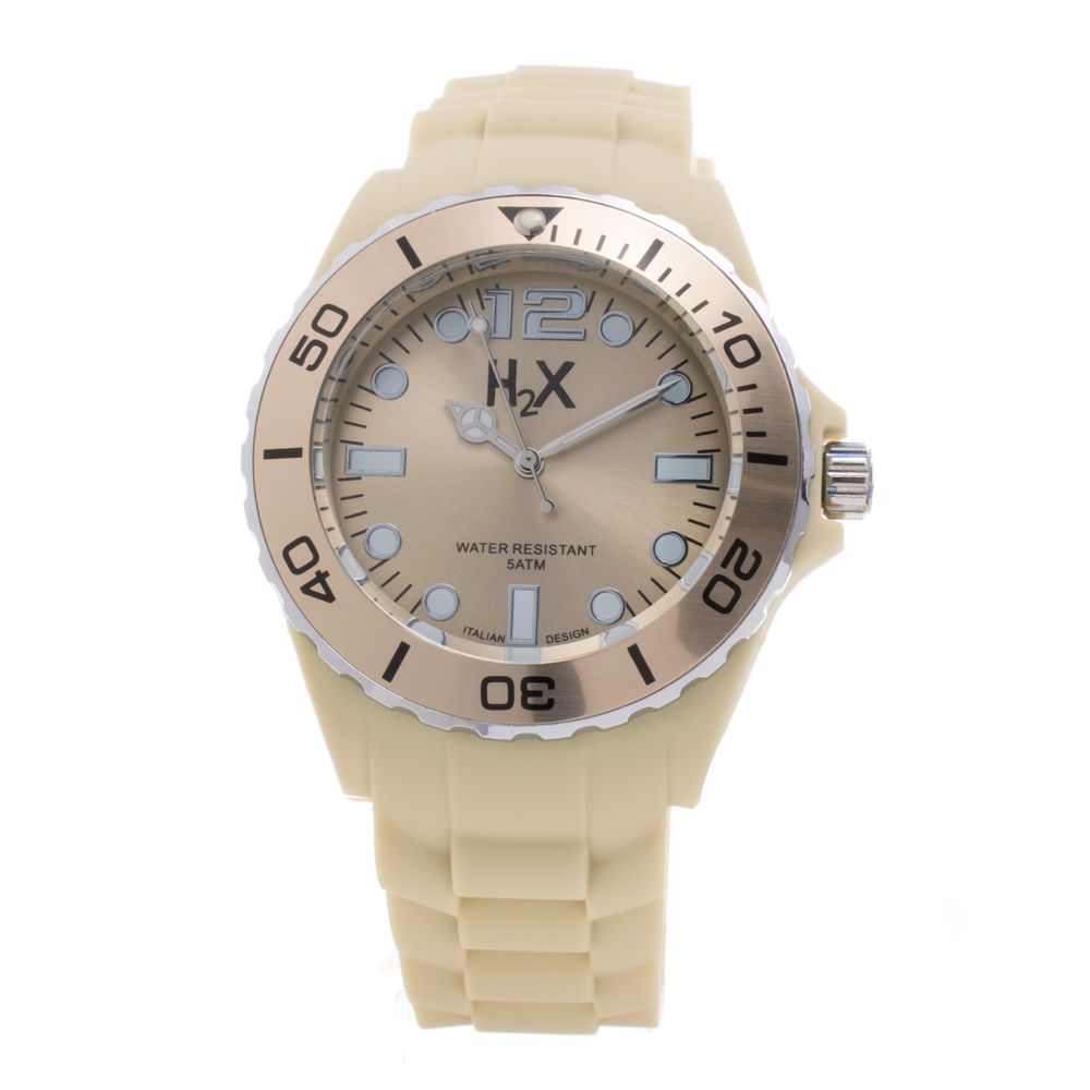 Cream Rubber Sport Watch