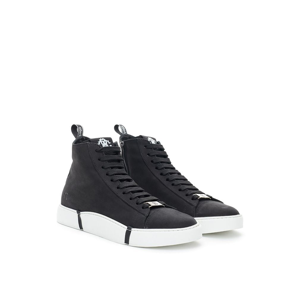 Sneakers en daim élégantes, dans un noir chic.