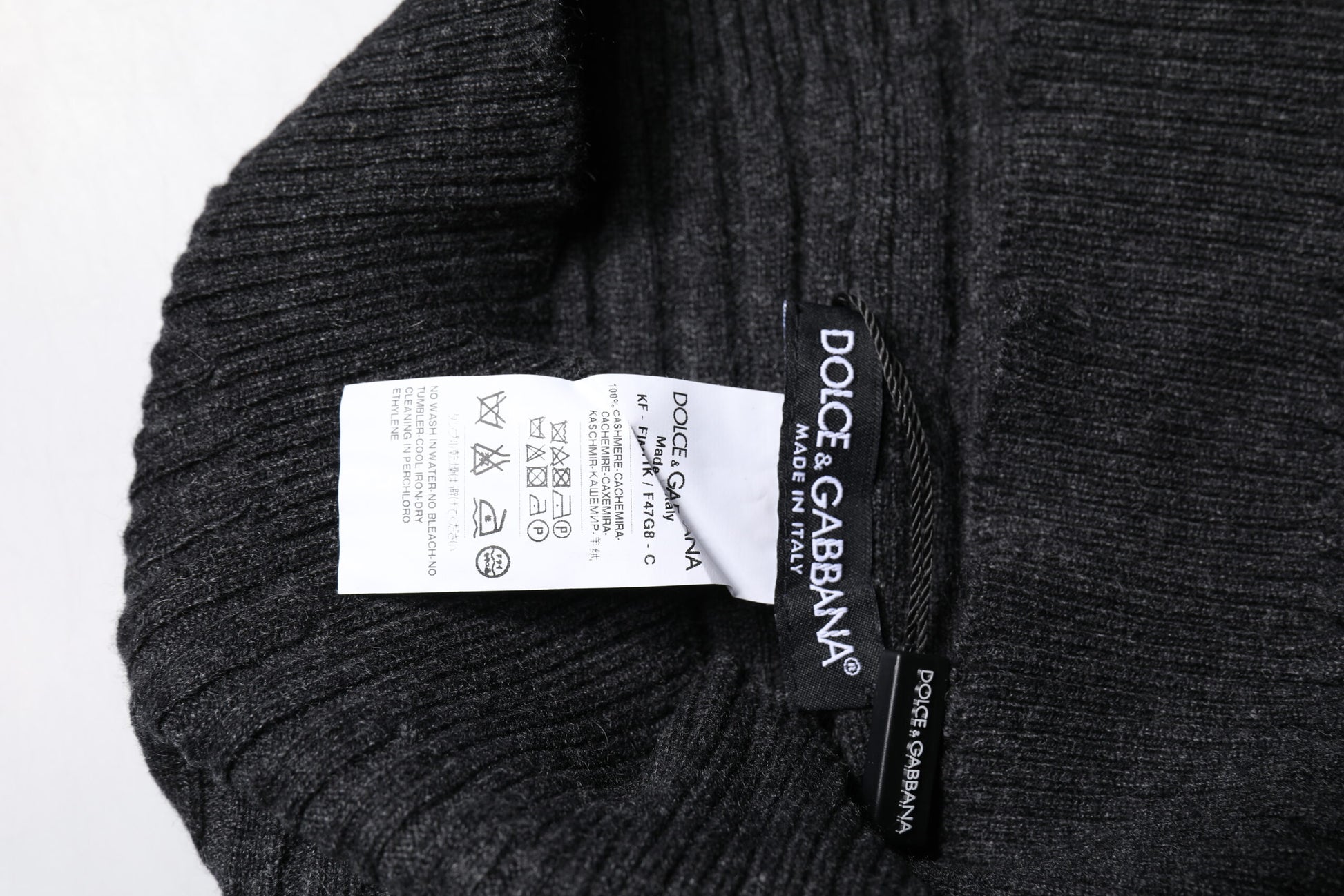 Écharpe foulard en cachemire noir tricoté pour le cou