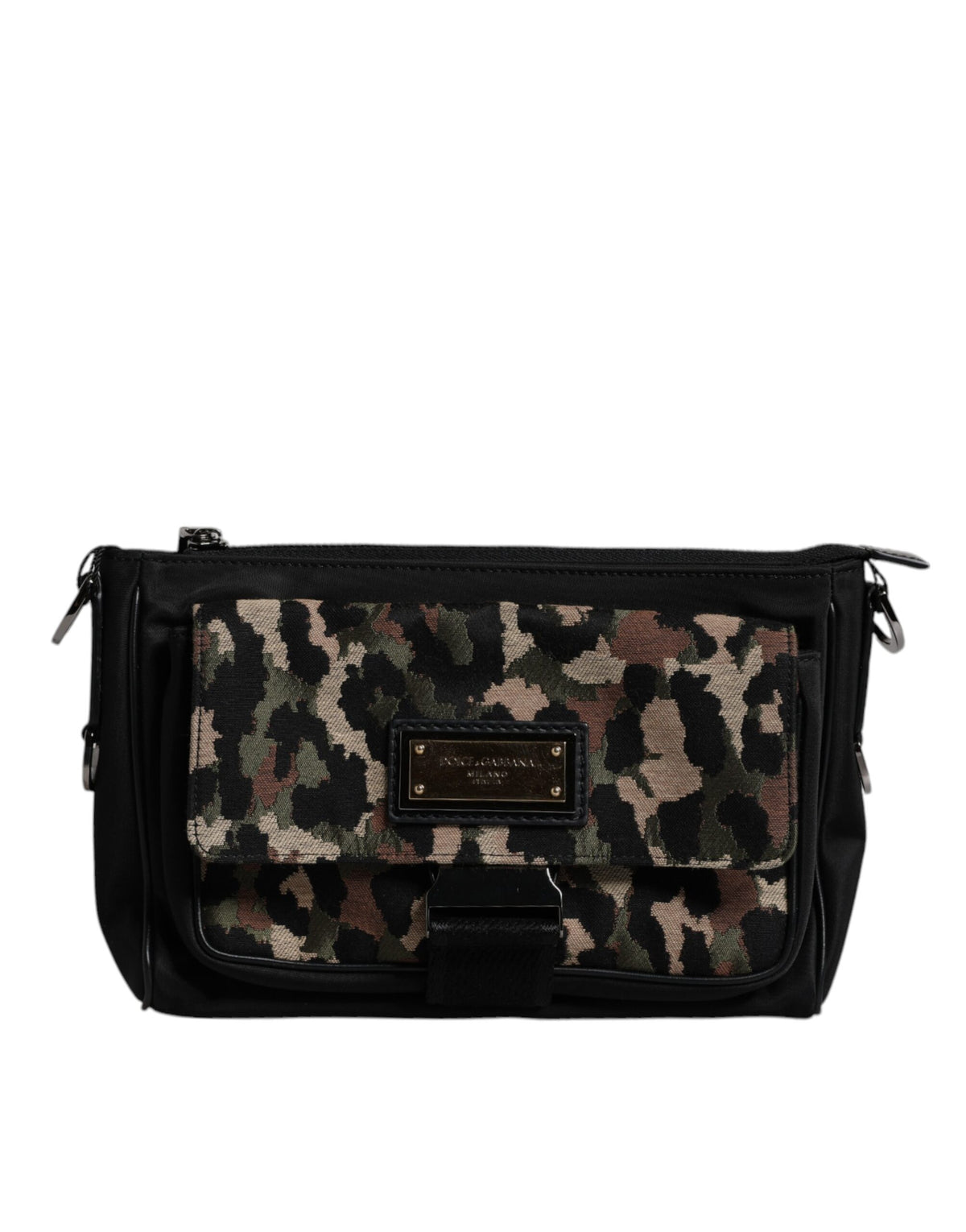 Multicolor Leopard Jacquard Crossbody Bag