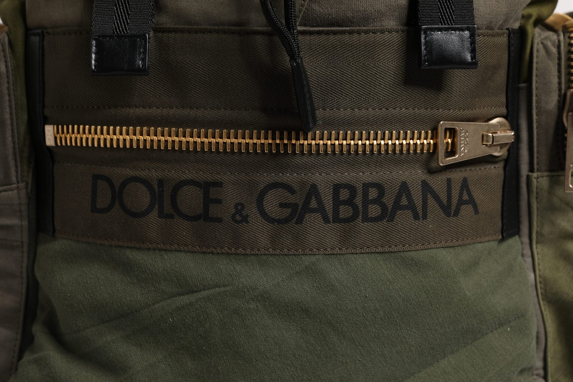 Military Green Patchwork Travel Backpack Bag