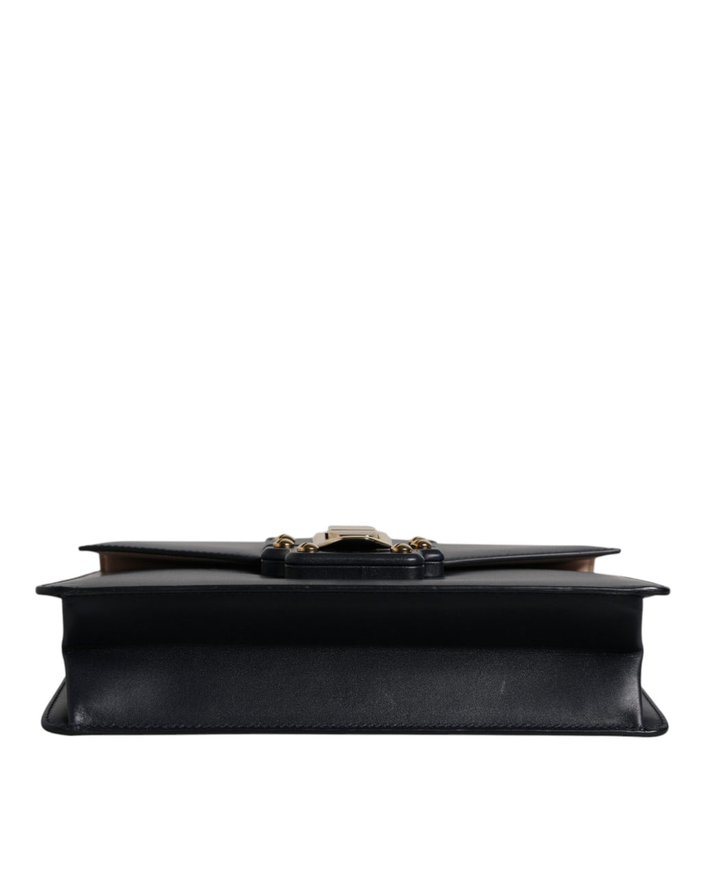 Black Calfskin Leather Shoulder Strap Bag