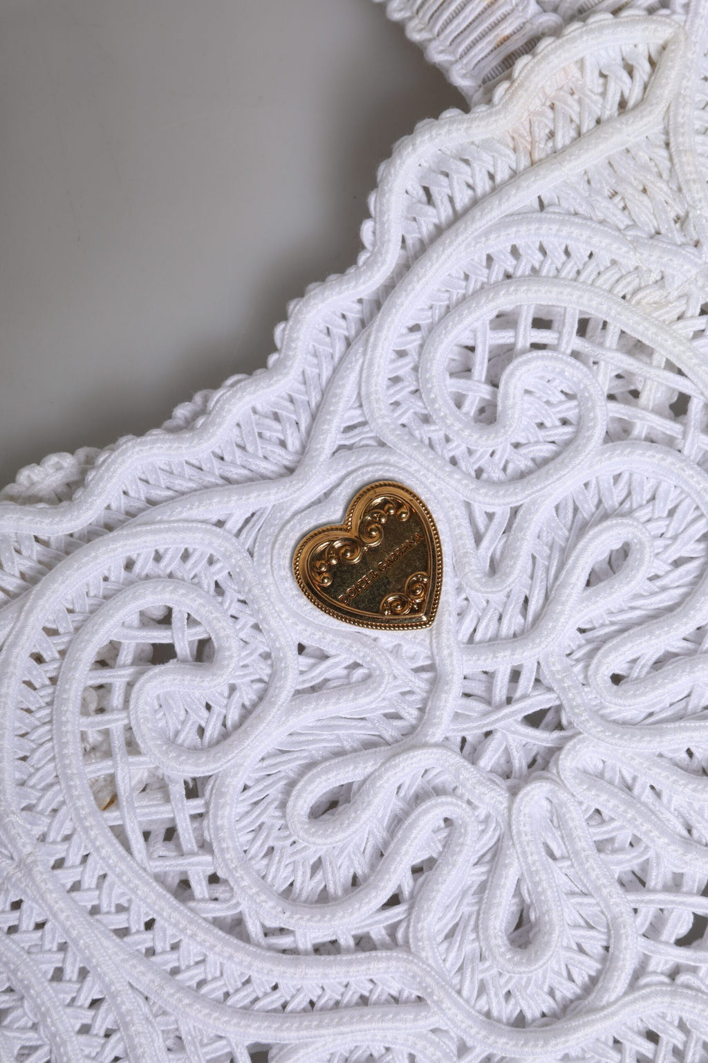 Sac de shopping Beatrice en dentelle Cordonetto blanche