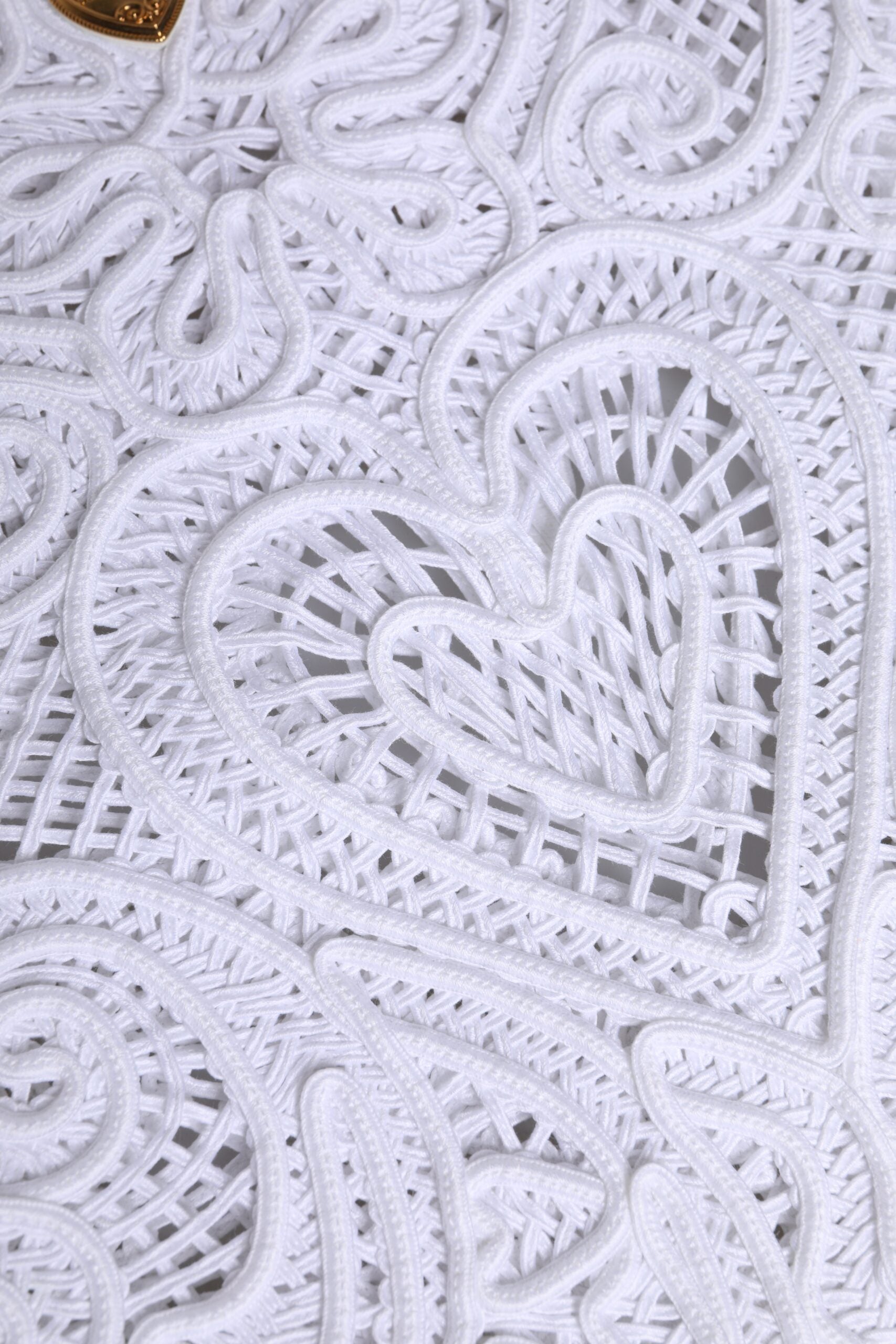 Sac de shopping Beatrice en dentelle Cordonetto blanche