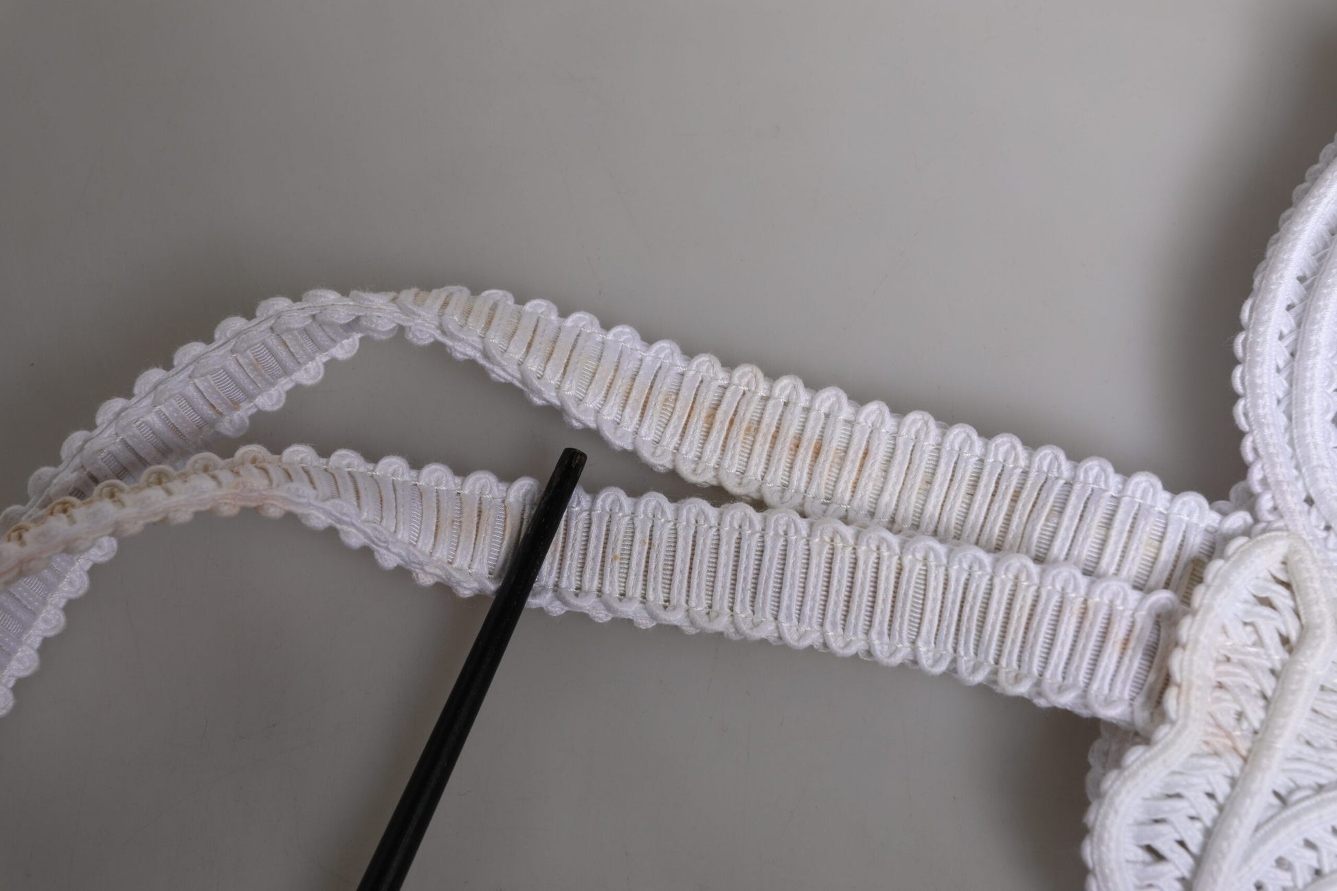 Sac de shopping Beatrice en dentelle Cordonetto blanche