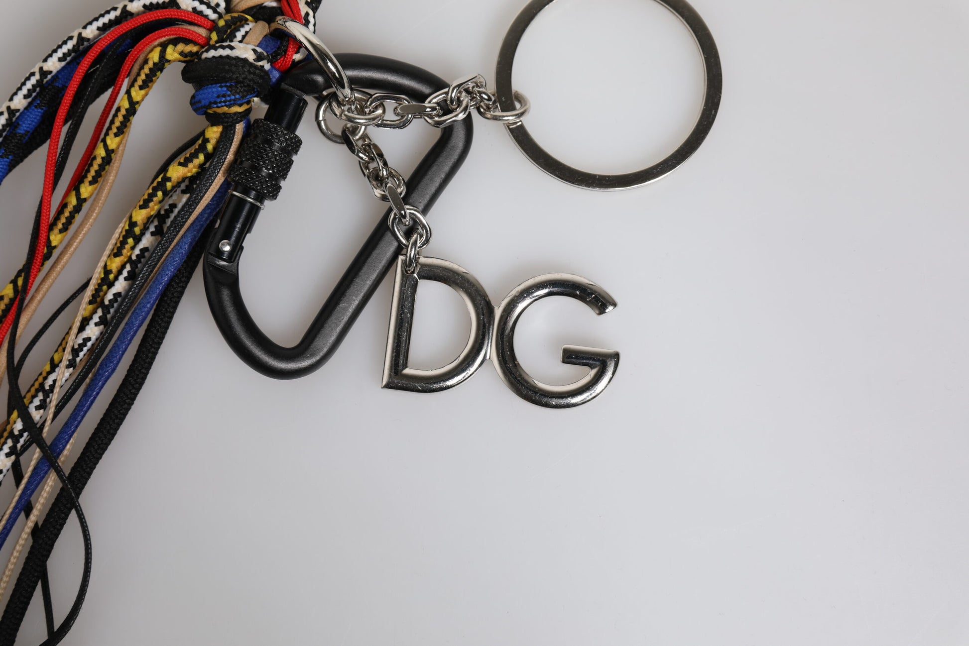 Multicolor Braided Rope Logo Bag Shoulder Strap