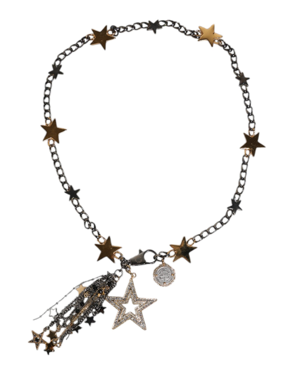 Ceinture à chaîne pour la taille, décorée d'argent, d'or et de laiton.
