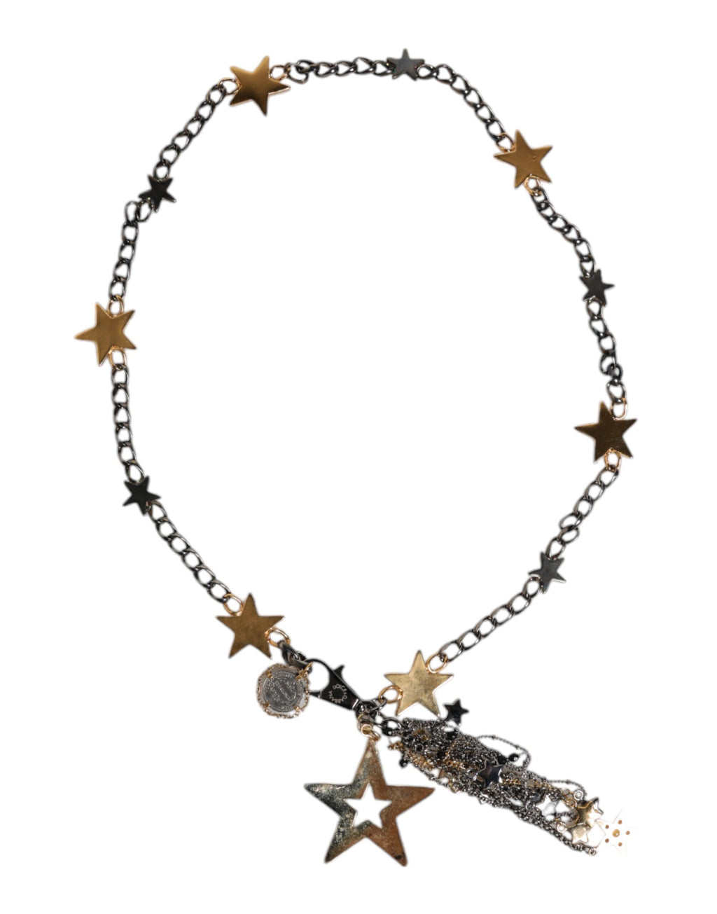 Ceinture à chaîne pour la taille, décorée d'argent, d'or et de laiton.