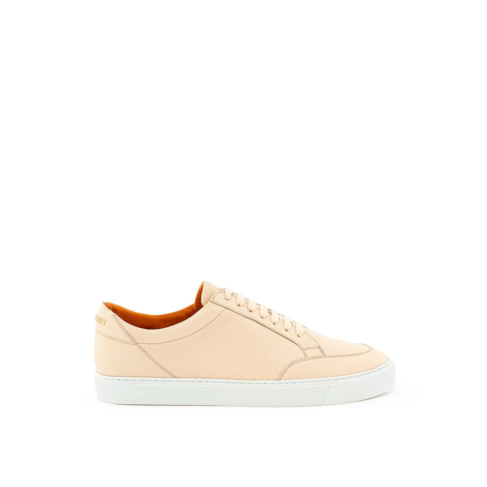 Baskets en cuir rose