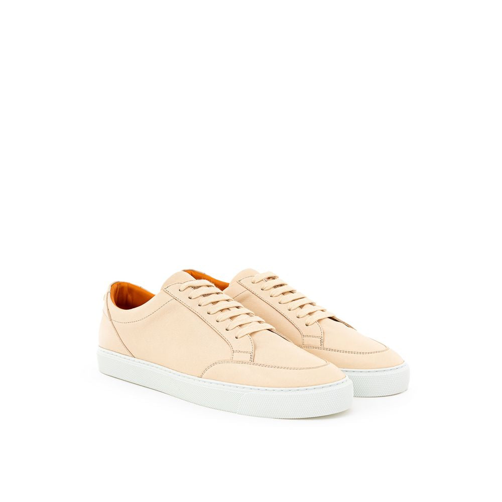 Baskets en cuir rose