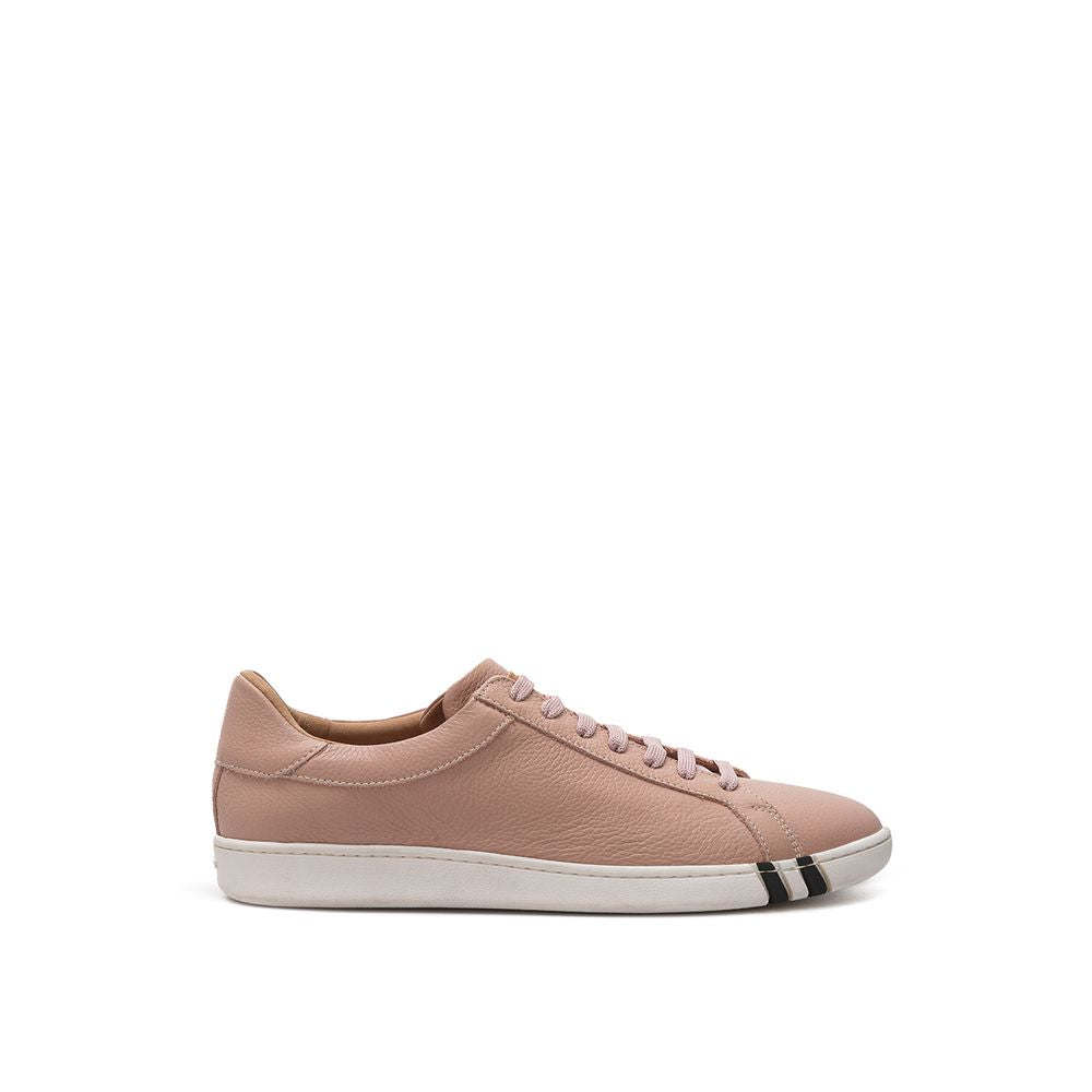 Sneakers élégantes en cuir rose pour femmes