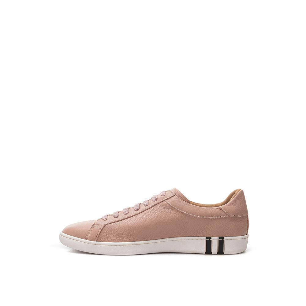 Sneakers élégantes en cuir rose pour femmes