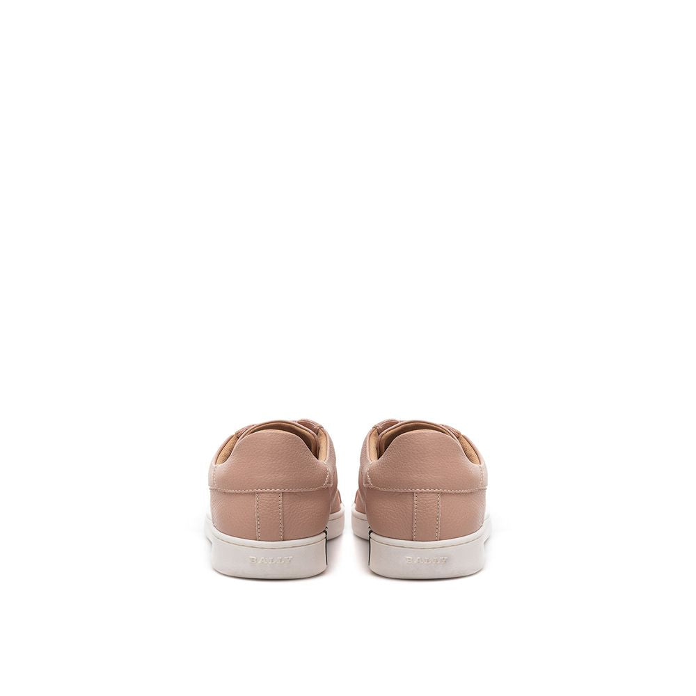 Sneakers élégantes en cuir rose pour femmes
