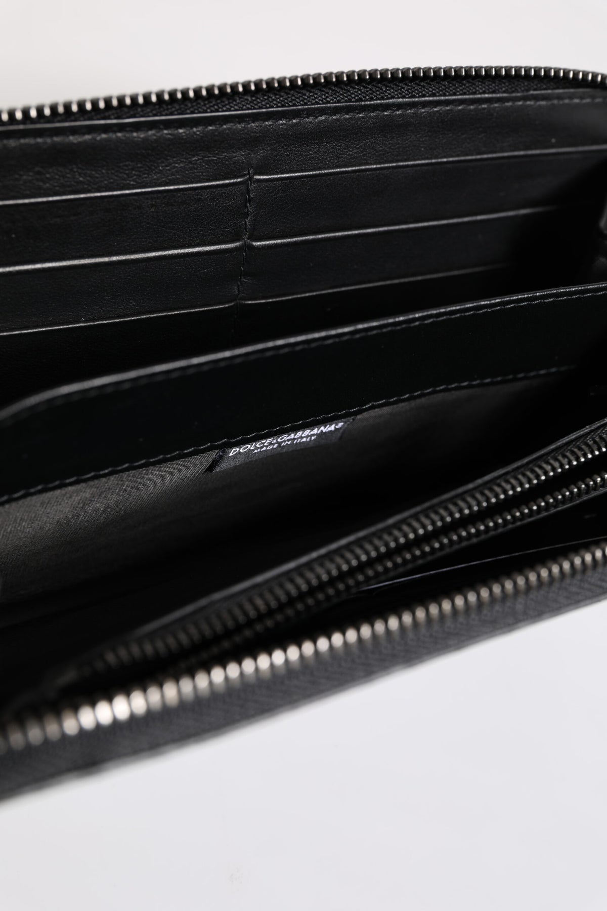 Black Blue Exotic Leather Embossed Continental Wallet