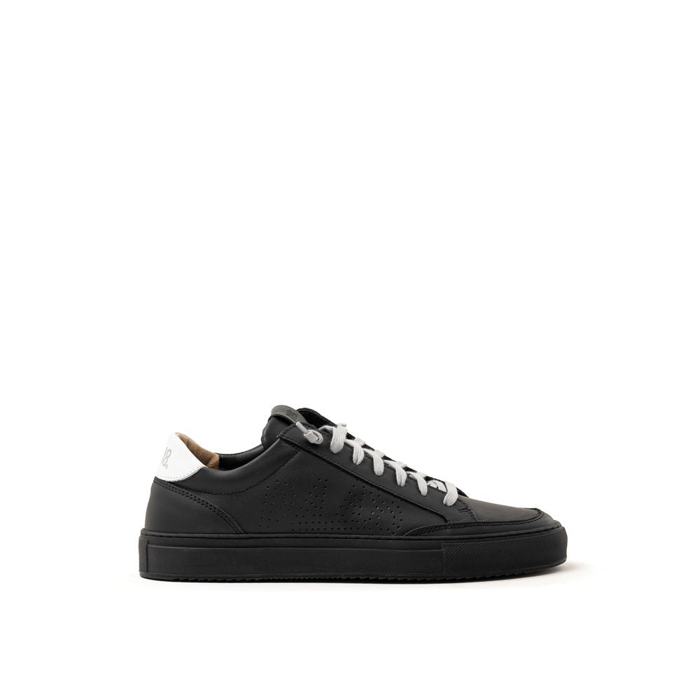 Baskets en cuir noir