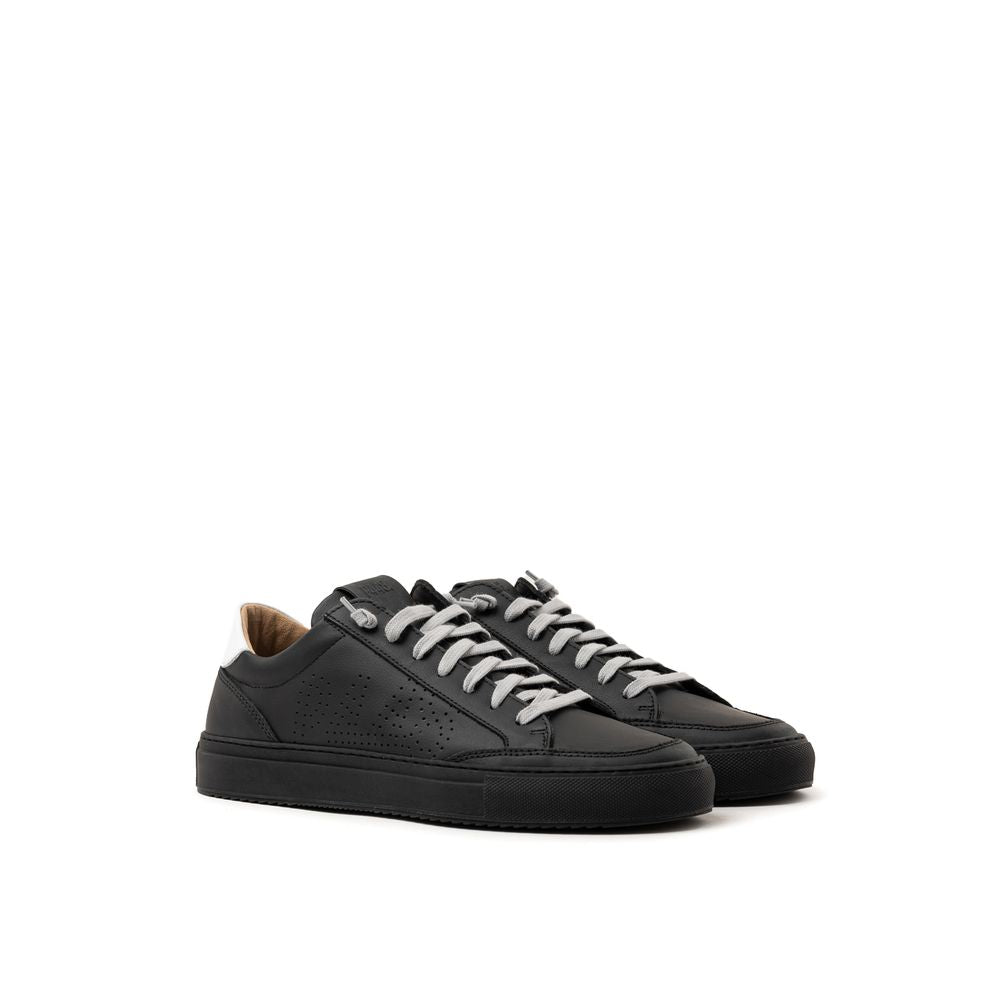 Baskets en cuir noir