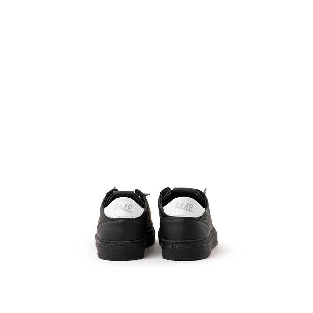 Baskets en cuir noir