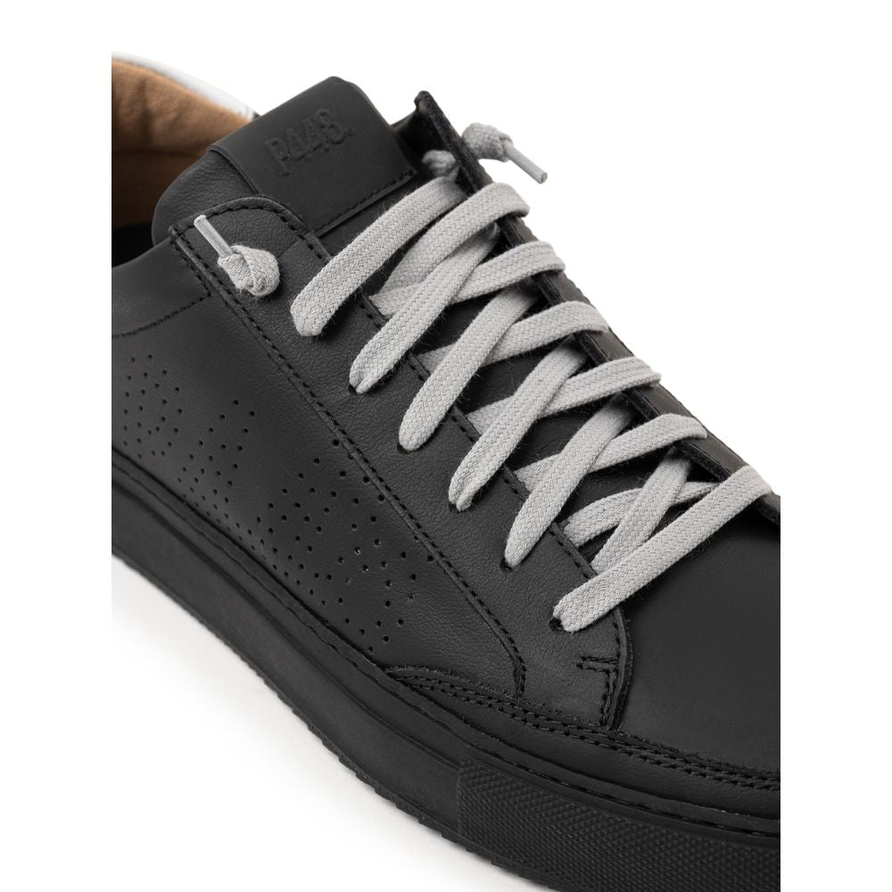 Baskets en cuir noir