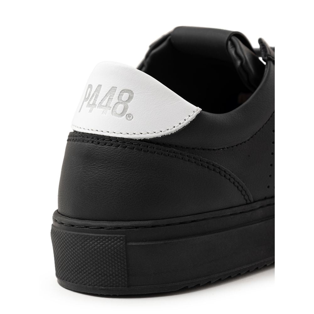 Baskets en cuir noir
