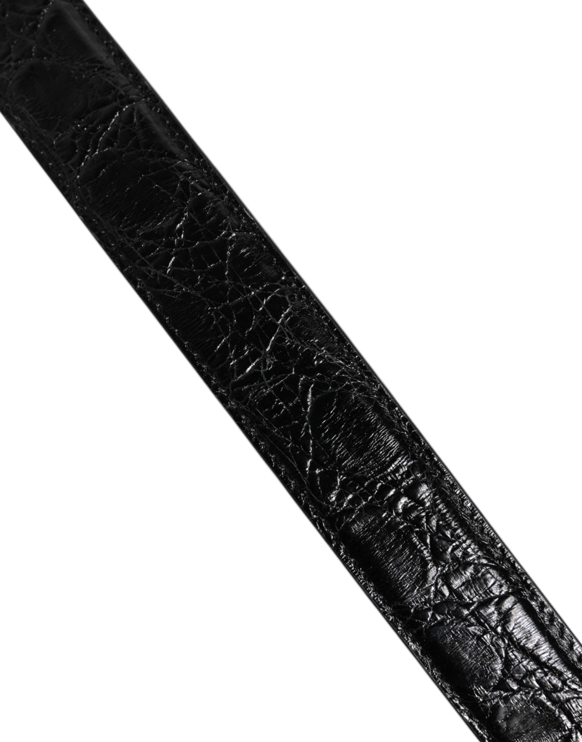 Bandoulière de sac en cuir d'alligator noir