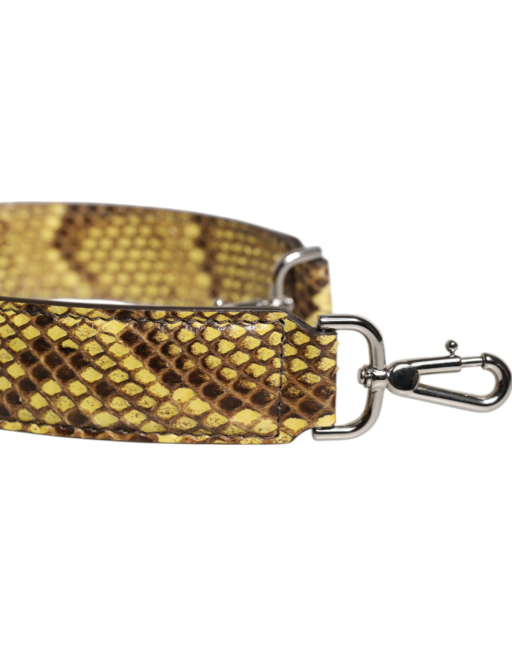 Bandoulière de sac en cuir exotique jaune