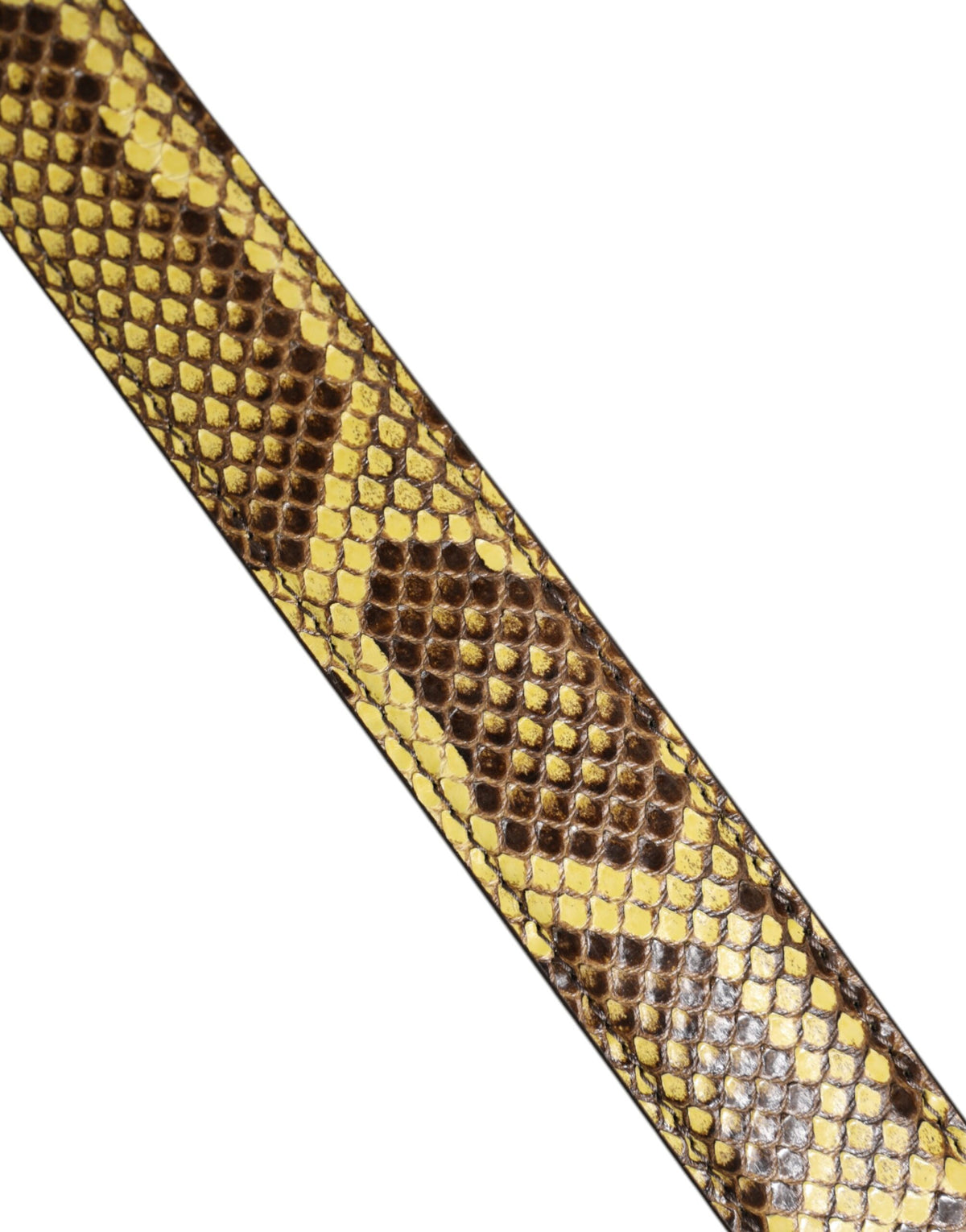 Bandoulière de sac en cuir exotique jaune