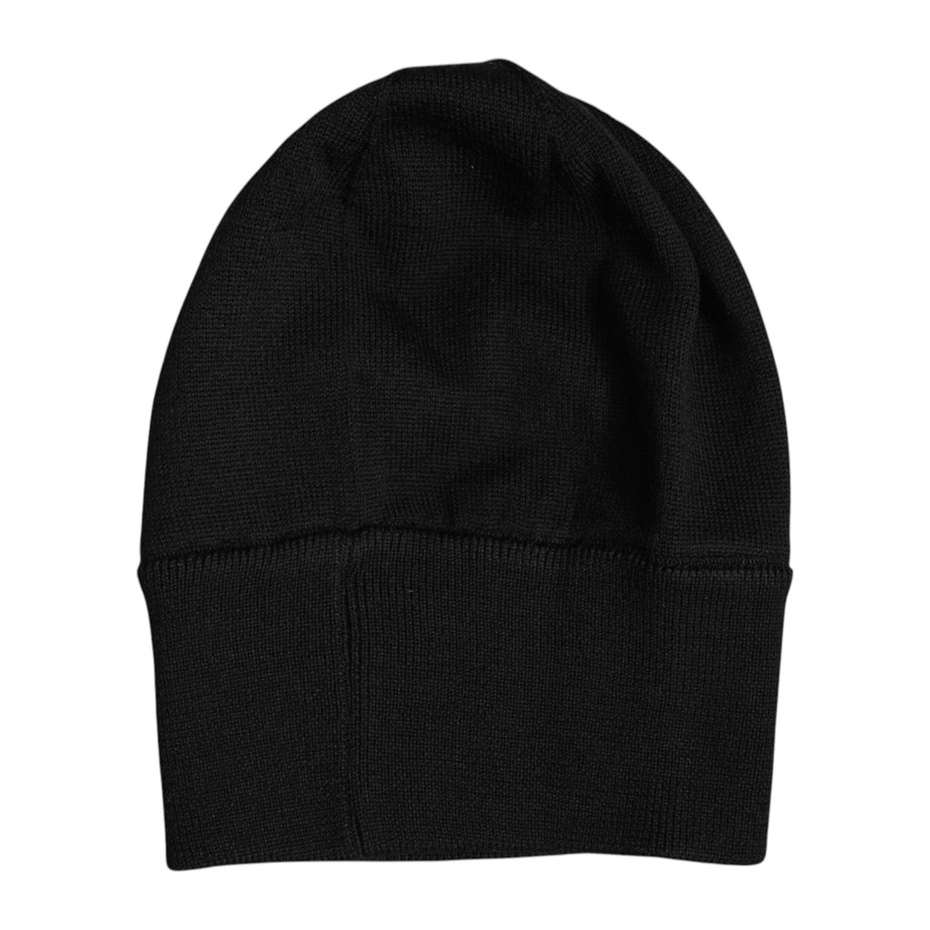 Chapeau bonnet en tricot noir #DGLOVESLONDON