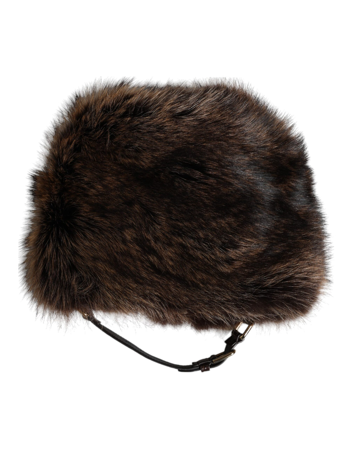 Chapeau de pêche en fourrure marron pour femme