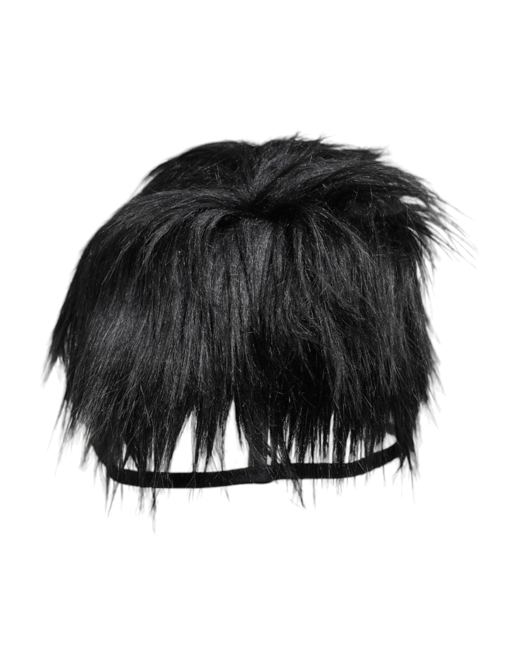 Chapeau cloche en fausse fourrure noire