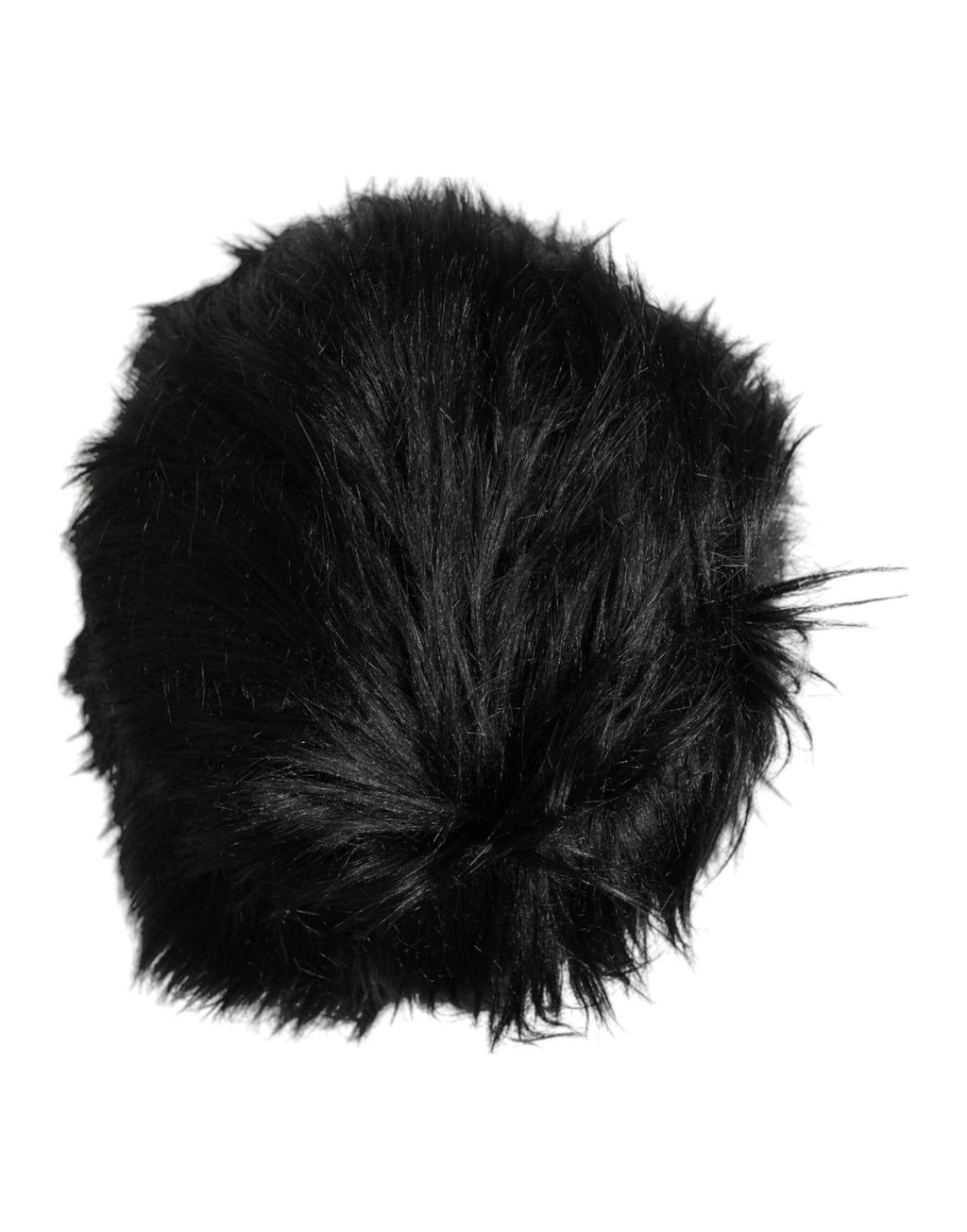 Chapeau cloche en fausse fourrure noire