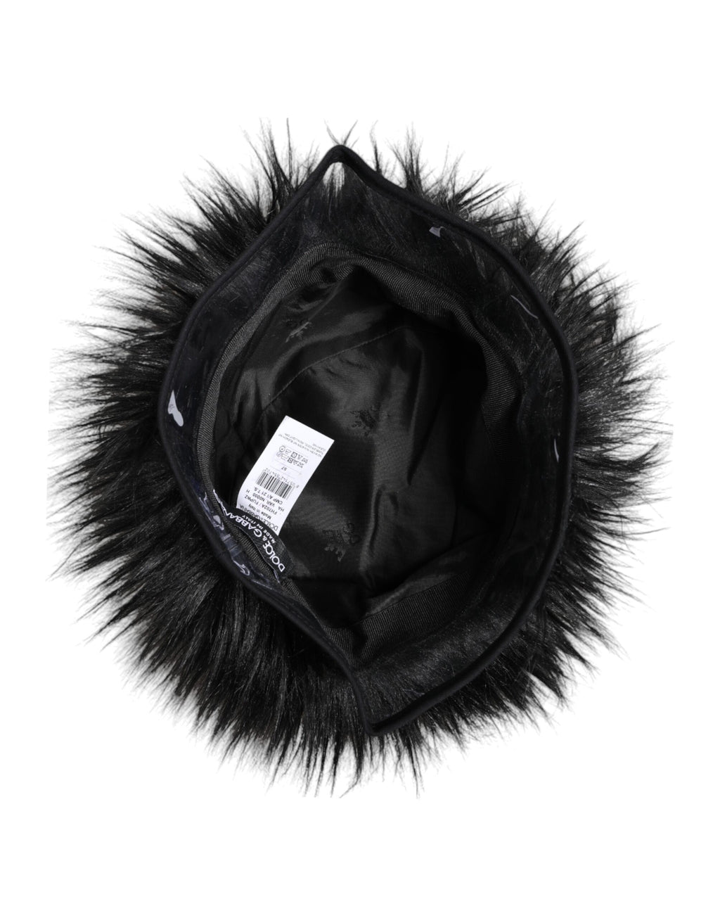 Chapeau cloche en fausse fourrure noire
