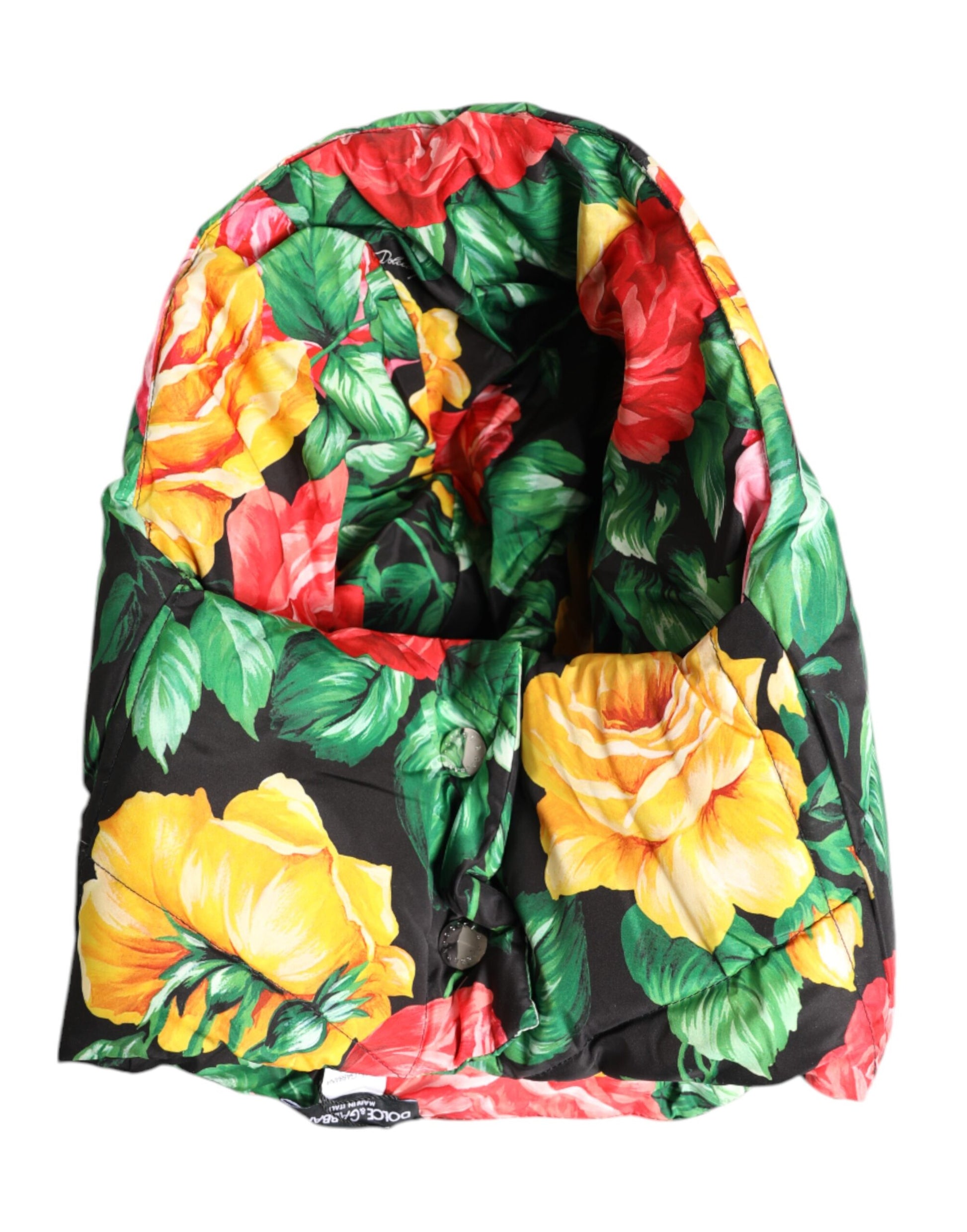 Chapeau-bonnet intégral à imprimé floral multicolore