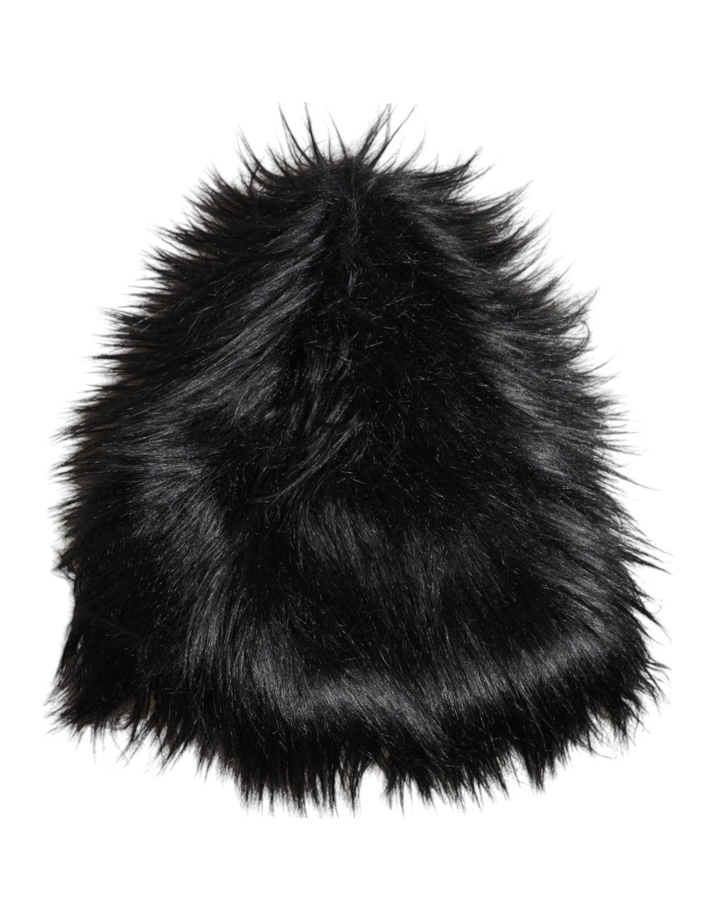 Chapeau de pêche en fausse fourrure acrylique noire pour femme