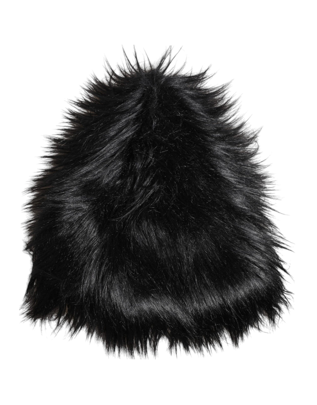 Chapeau de pêche en fausse fourrure acrylique noire pour femme