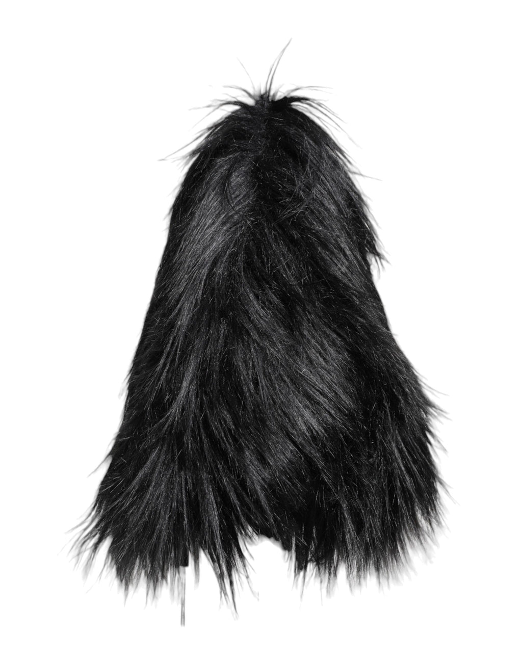 Chapeau de pêche en fausse fourrure acrylique noire pour femme