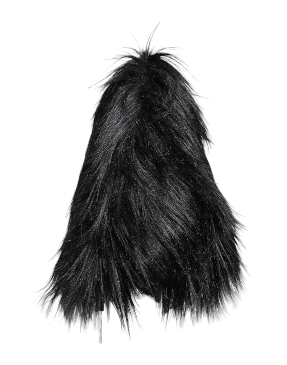 Chapeau de pêche en fausse fourrure acrylique noire pour femme