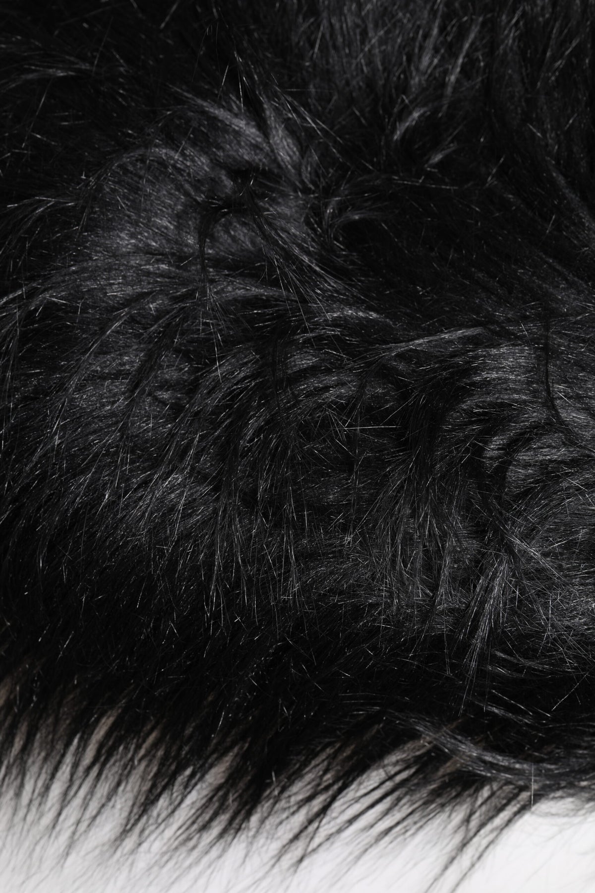 Chapeau de pêche en fausse fourrure acrylique noire pour femme